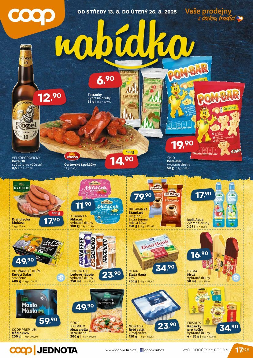 Leták Coop - Východní Čechy od 13.08. do 26.08.