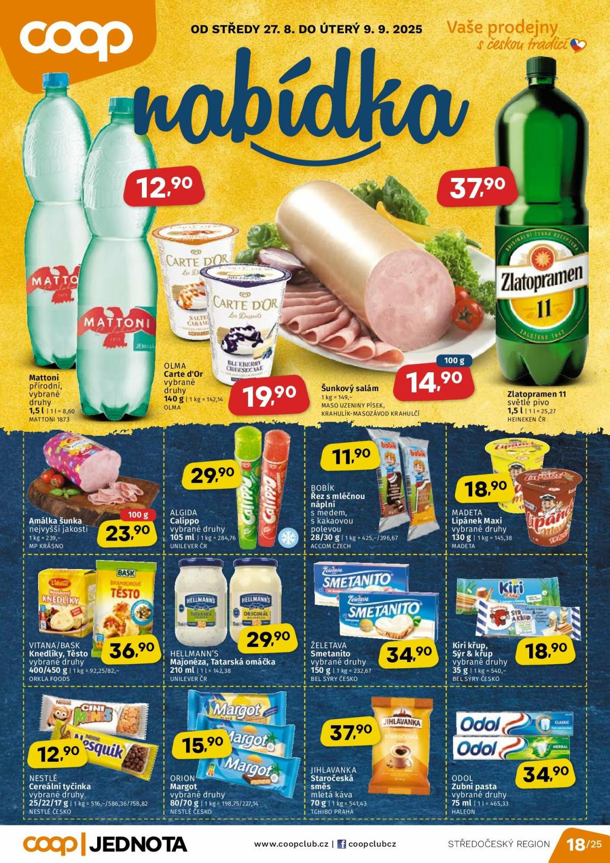 Leták Coop - Střední Čechy od 27.08. do 09.09.