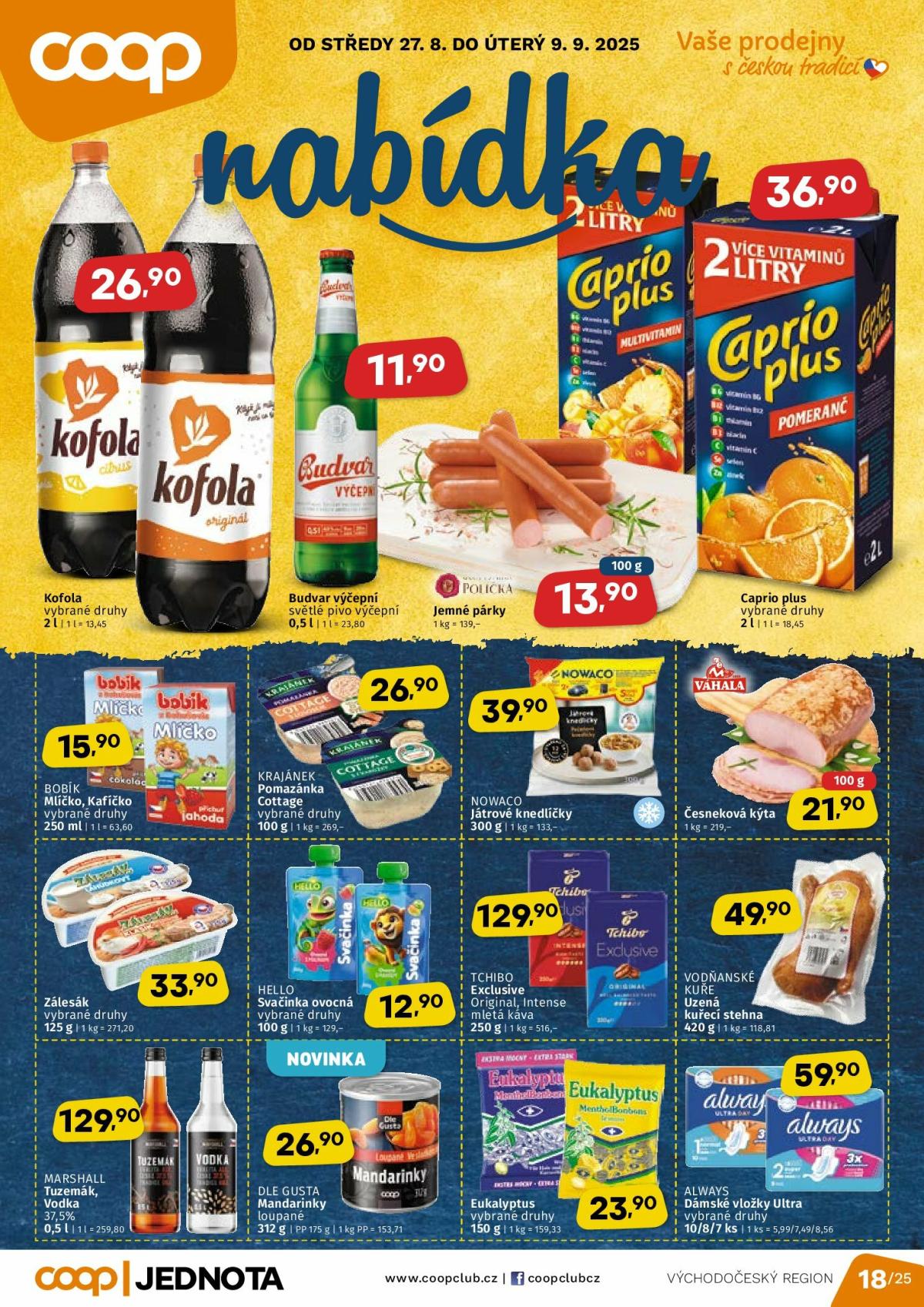 Leták Coop - Východní Čechy od 27.08. do 09.09.