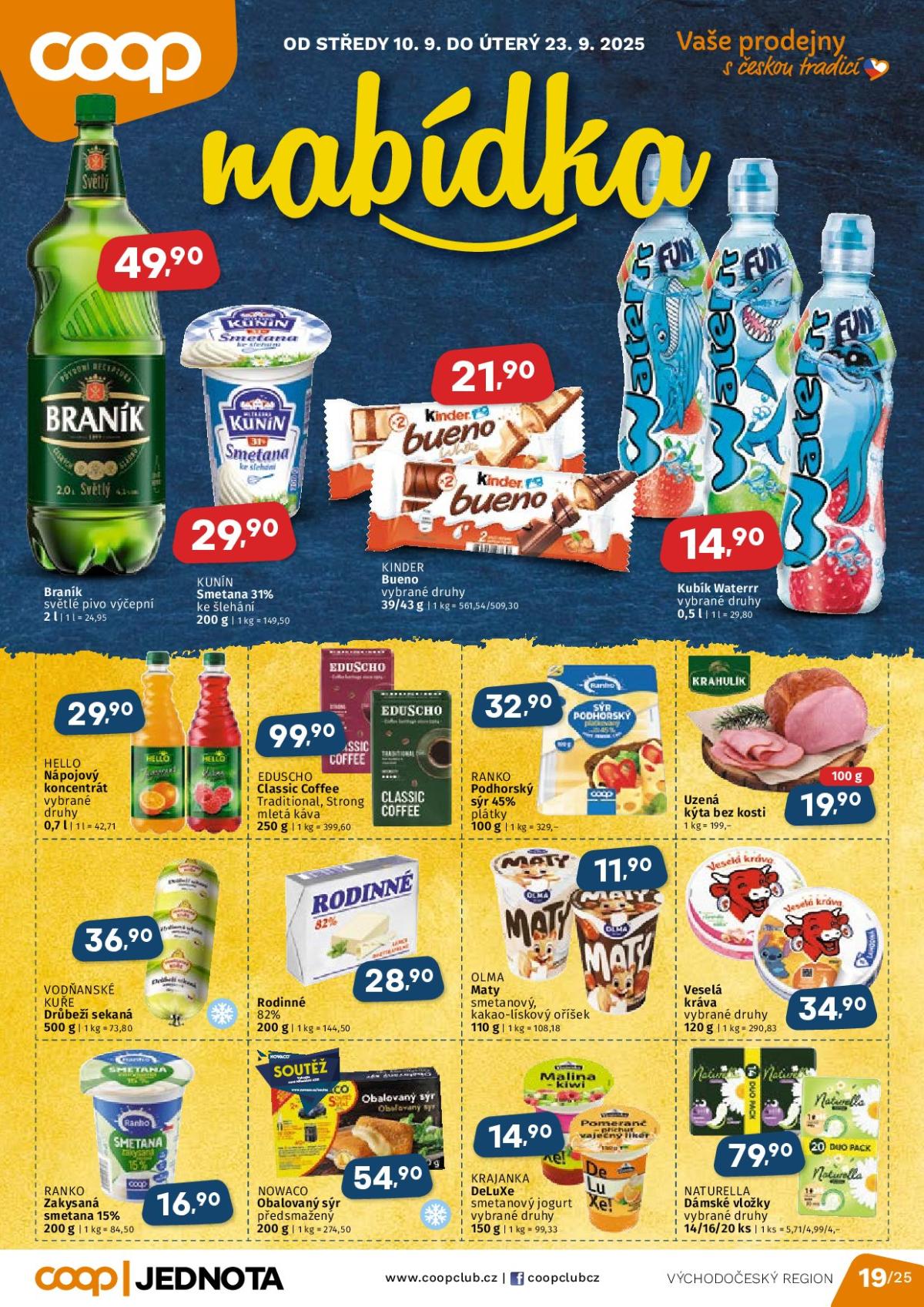 Leták Coop - Východní Čechy od 10.09. do 23.09.