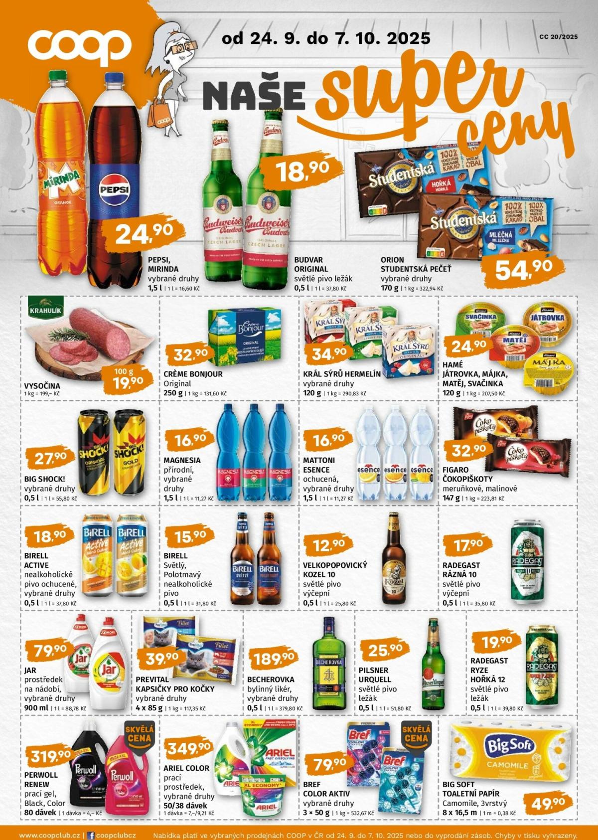 Leták Coop - Naše značky od 24.09. do 07.10.