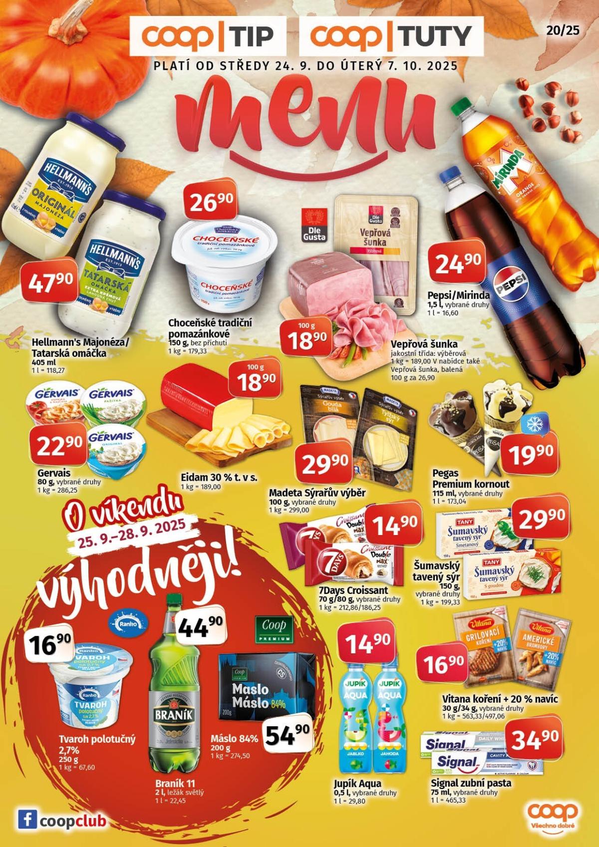 Leták Coop - Tuty-Tip Menu od 24.09. do 07.10.