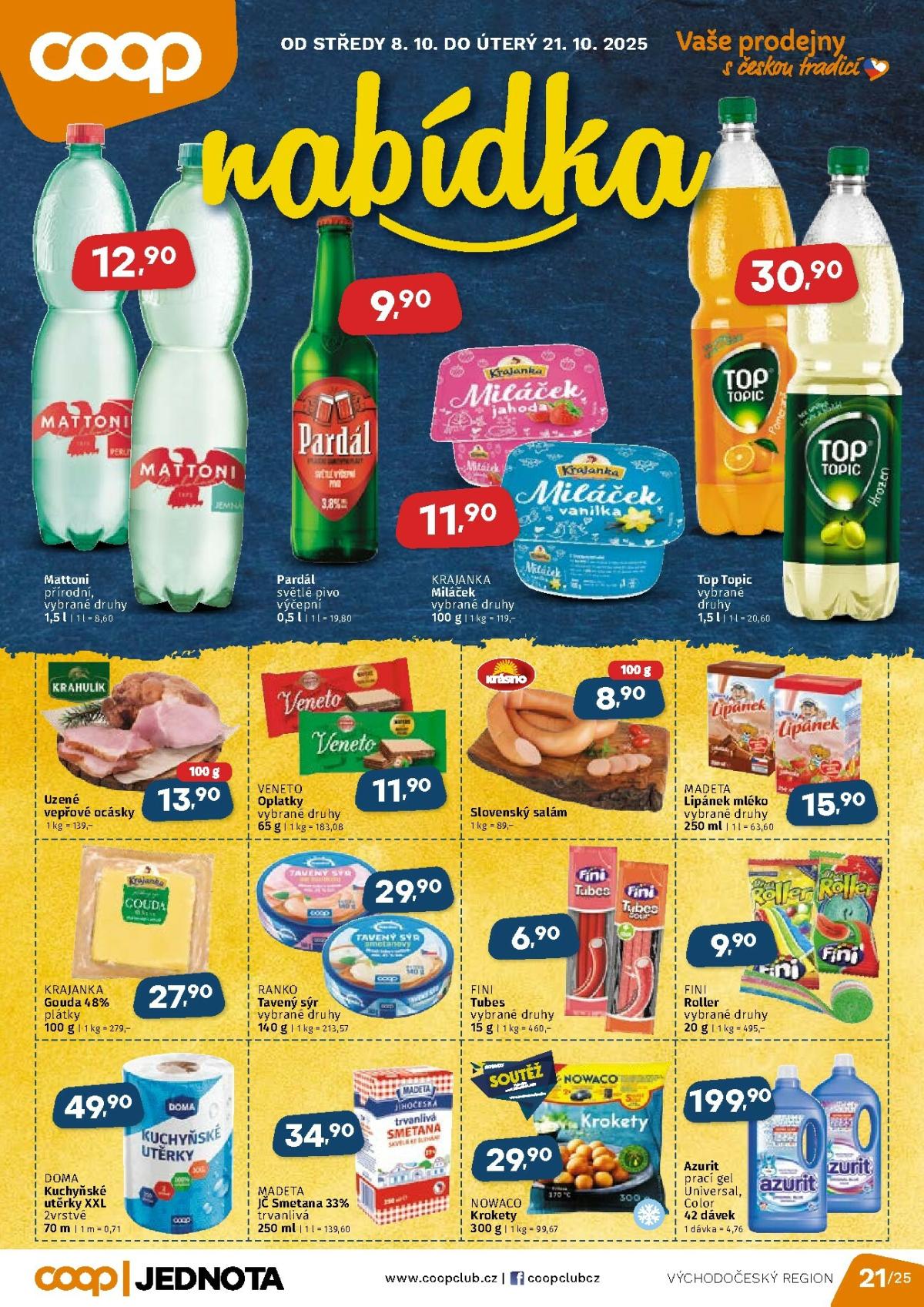 Aktuální leták Coop - Východní Čechy od 08.10. do 21.10.
