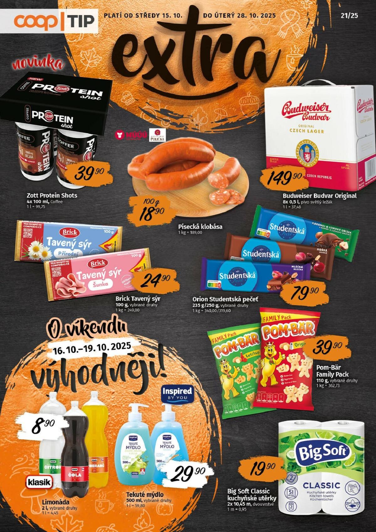 Aktuální leták COOP - Tip Extra od 15.10. do 28.10.