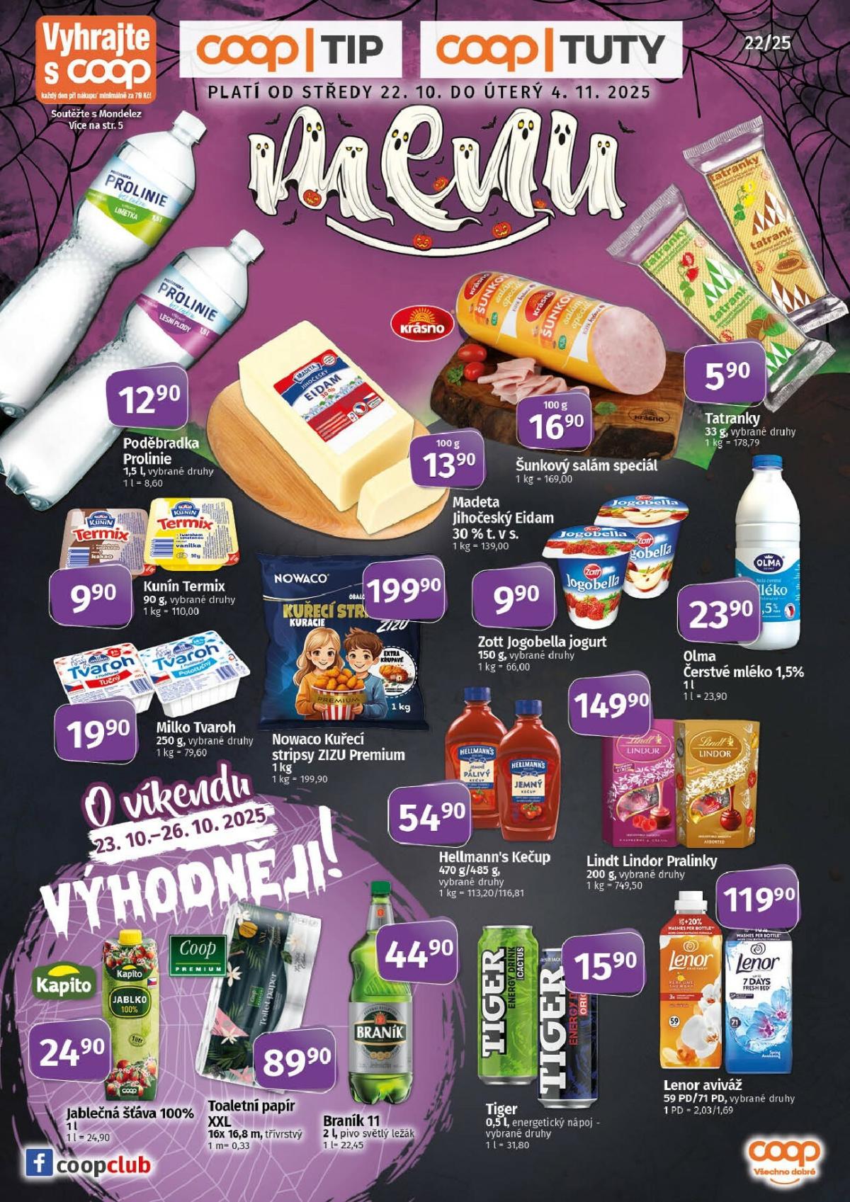 Aktuální leták Coop - Tuty-Tip Menu od 22.10. do 04.11.