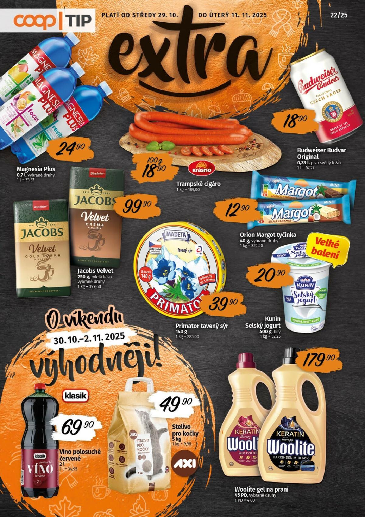 Aktuální leták Coop - Tip extra od 29.10. do 11.11.