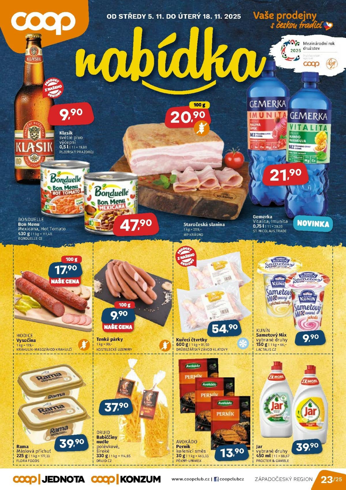 Aktuální leták Coop - Západní Čechy od 05.11. do 18.11.