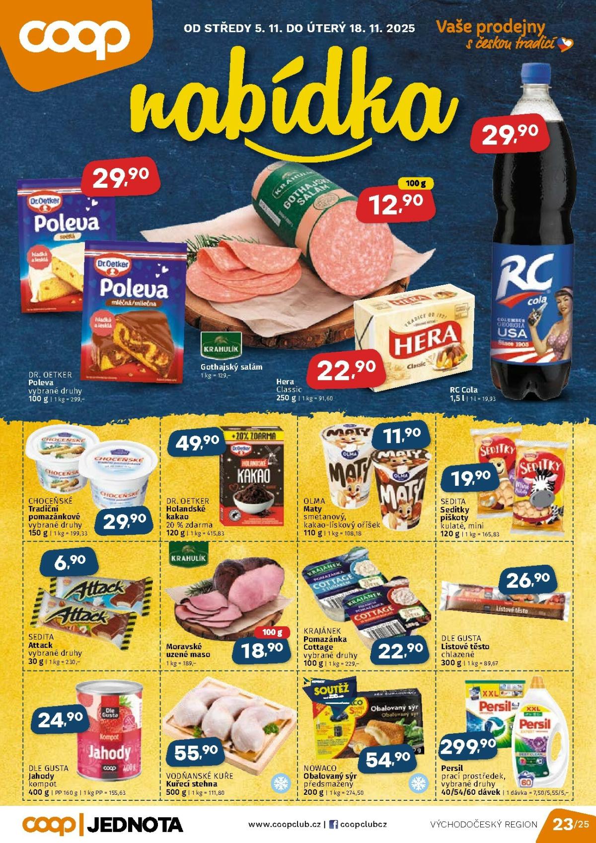 Aktuální leták Coop - Východní Čechy od 05.11. do 18.11.