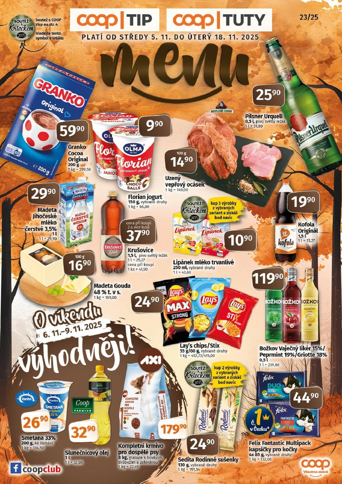 Aktuální leták Coop - Tuty-Tip Menu od 05.11. do 18.11.