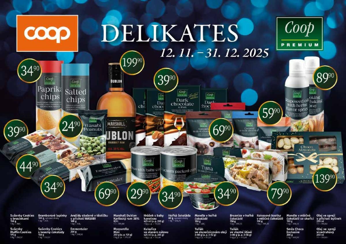 Aktuální leták Coop - Delikates Vánoce od 12.11. do 31.12.
