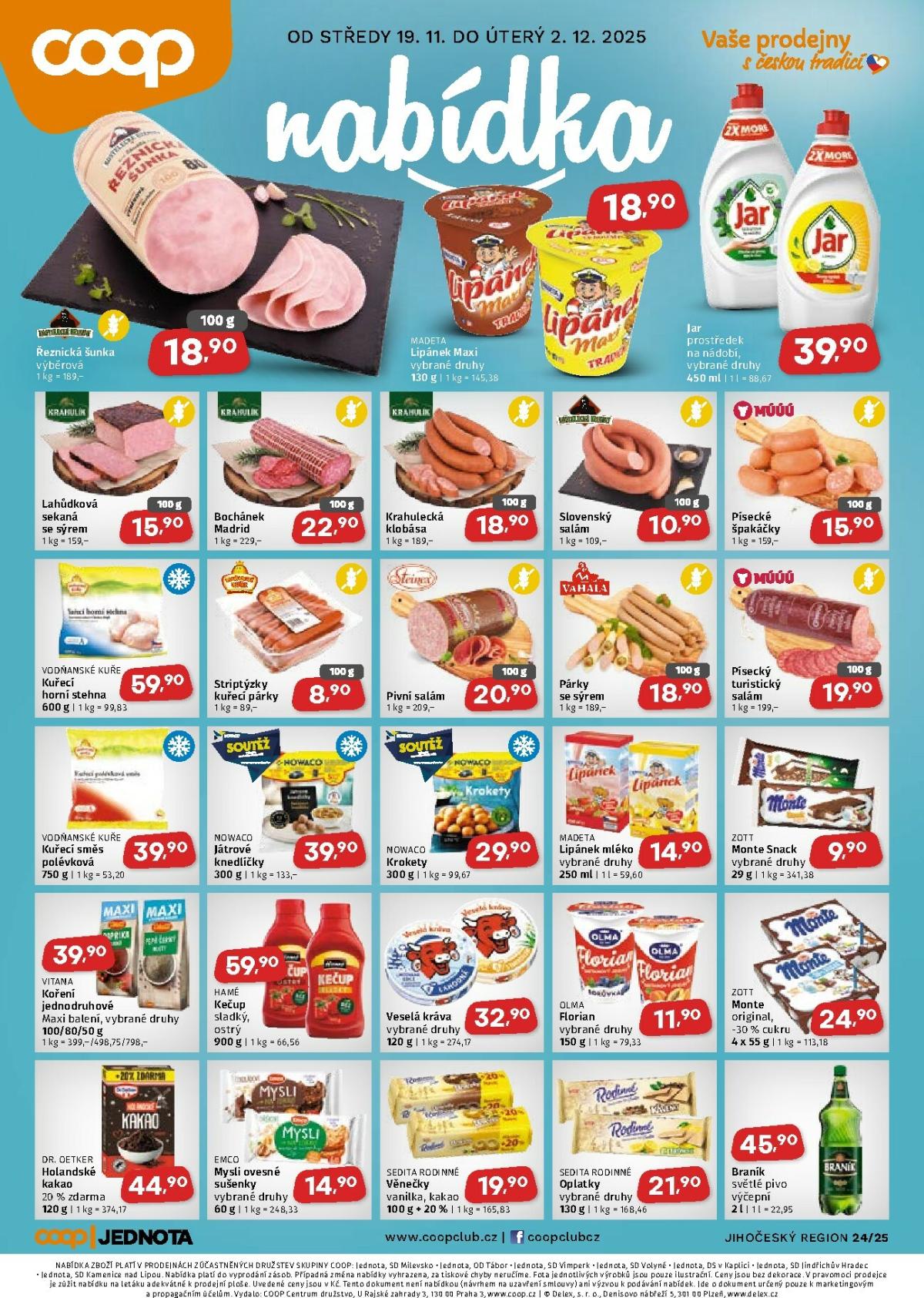 Aktuální leták Coop - Jižní Čechy od 19.11. do 02.12.