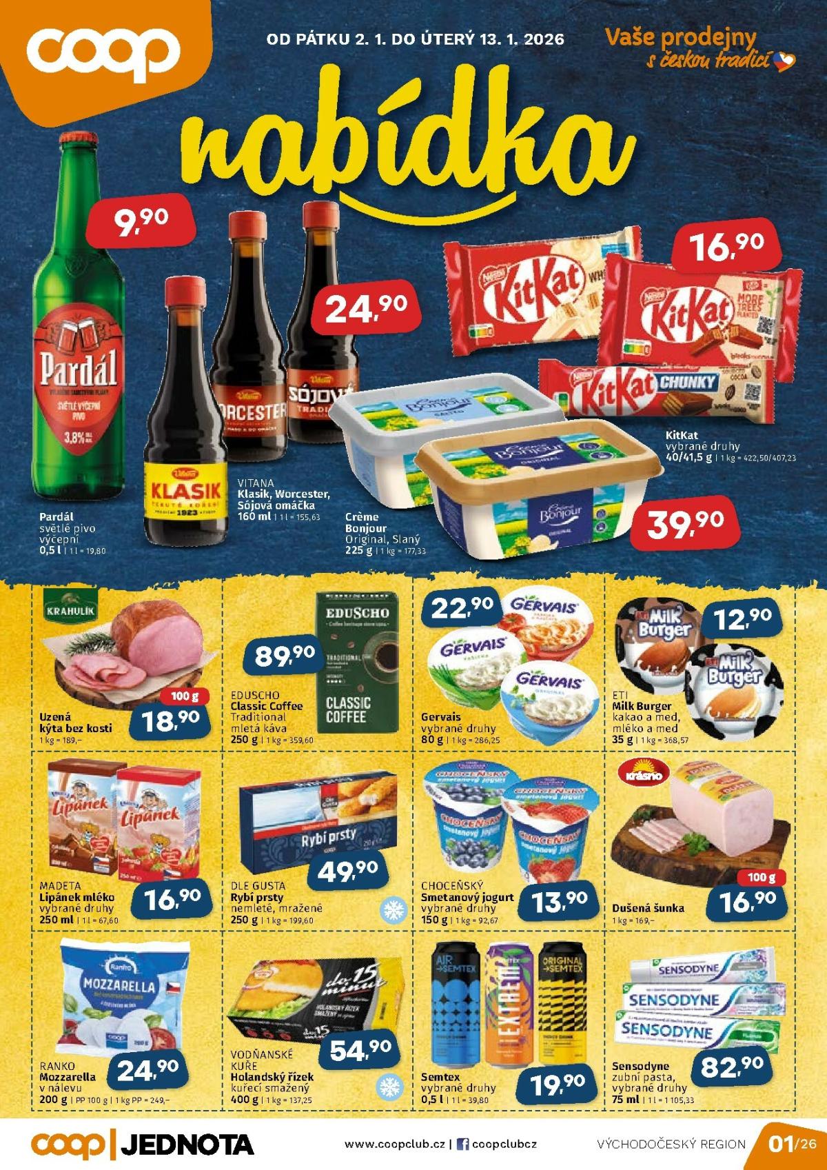 Aktuální leták COOP - Východní Čechy od 02.01. do 13.01.