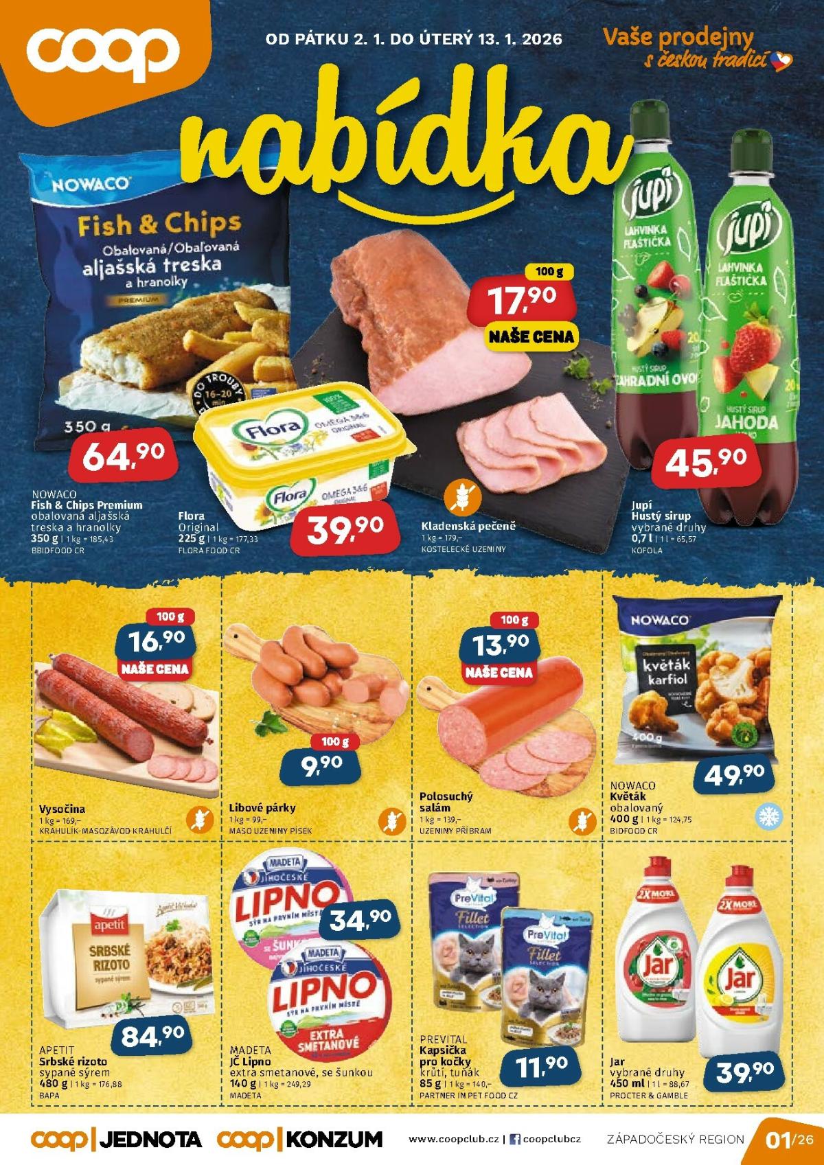Aktuální leták COOP - Západní Čechy od 02.01. do 13.01.