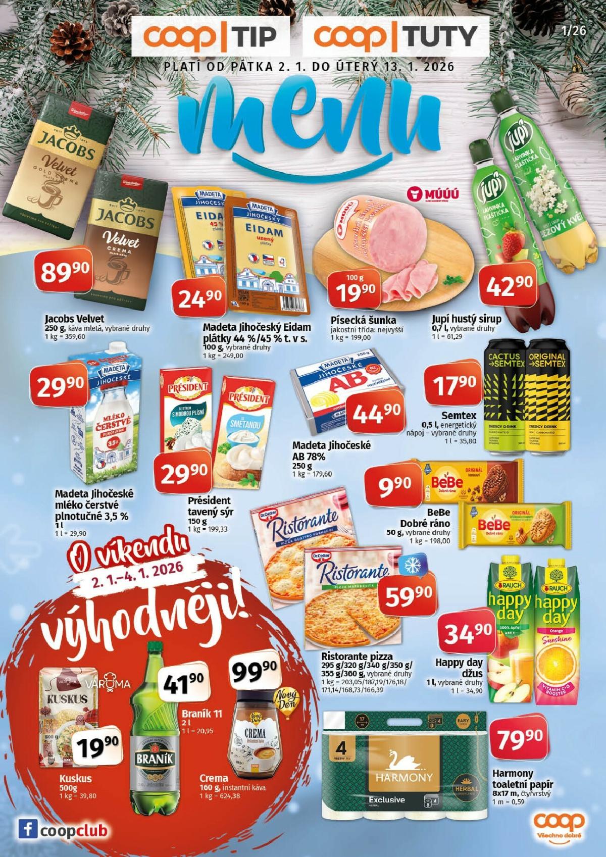 Aktuální leták COOP - Tuty-Tip Menu od 02.01. do 13.01.