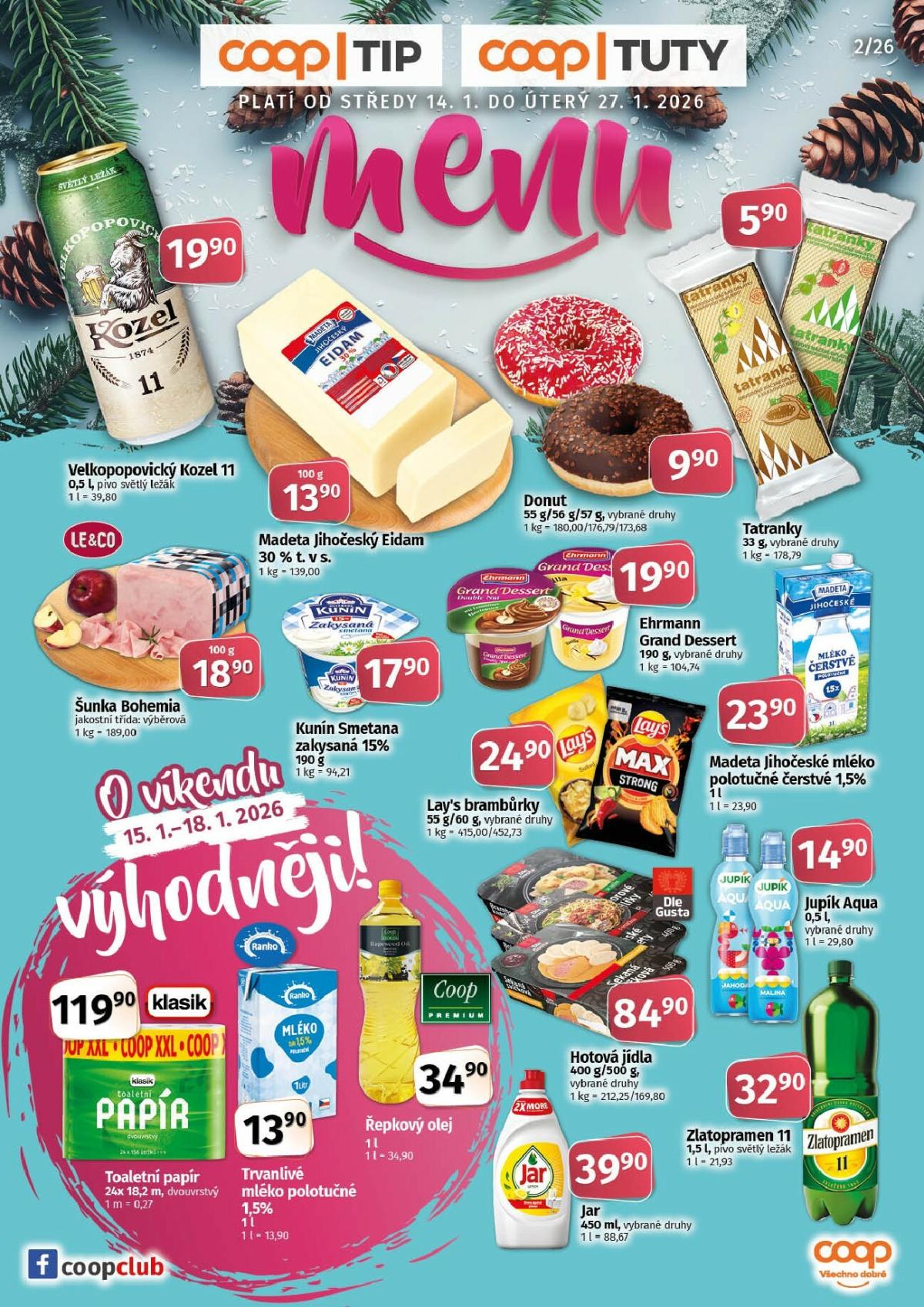 Aktuální leták Coop - Tuty-Tip Menu od 14.01. do 27.01.