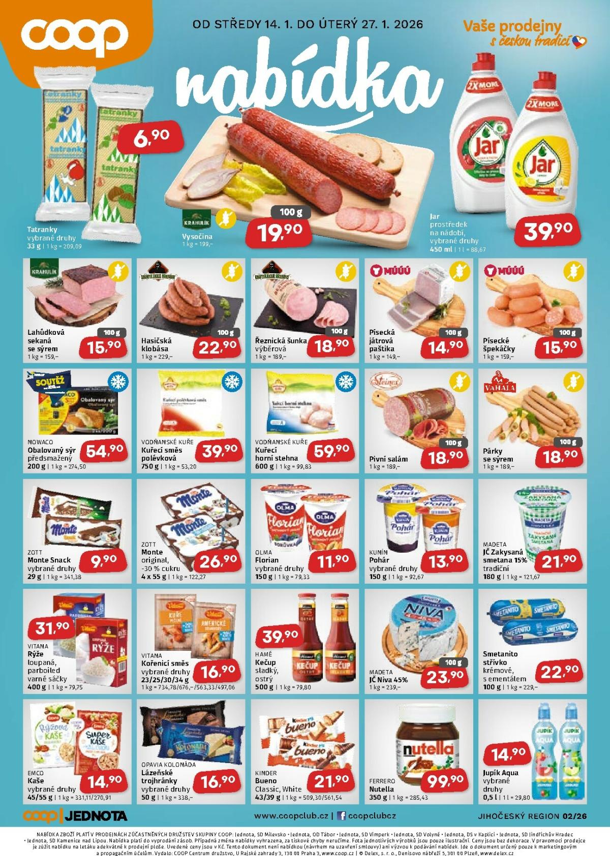 Aktuální leták Coop - Jižní Čechy od 14.01. do 27.01.
