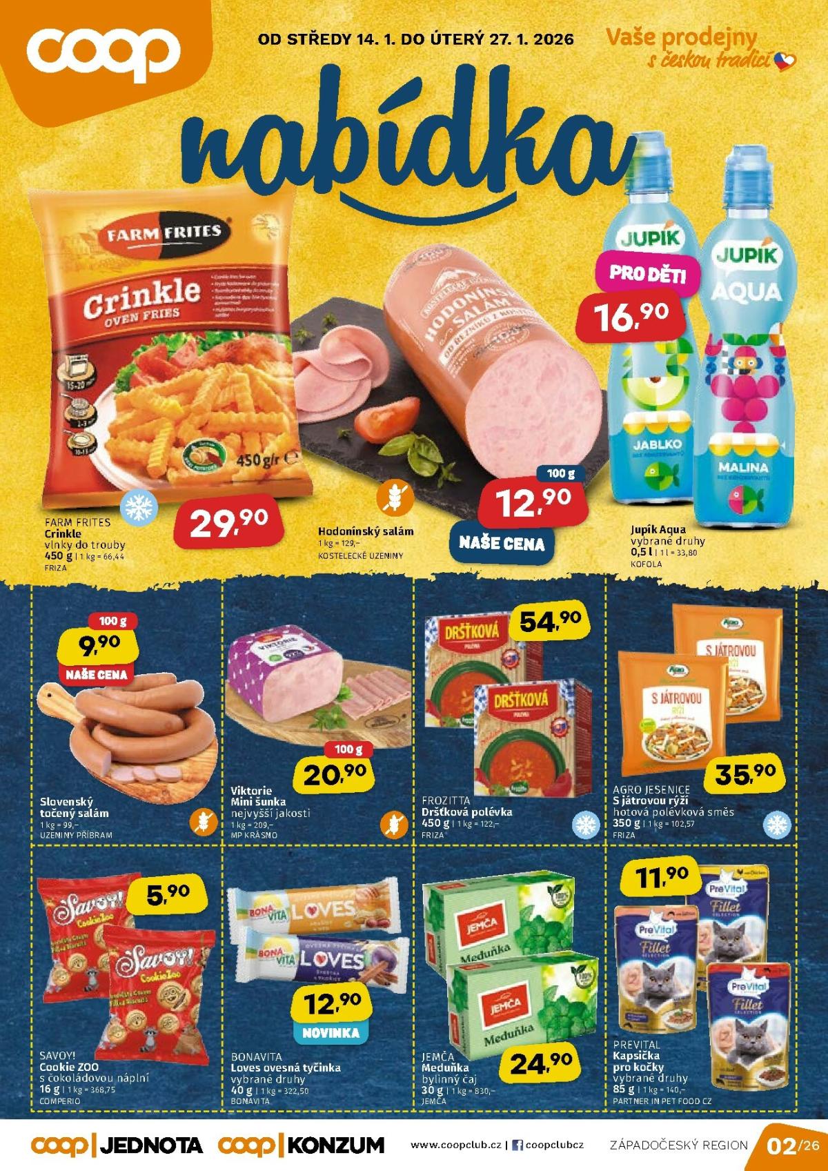 Aktuální leták Coop - Západní Čechy od 14.01. do 27.01.