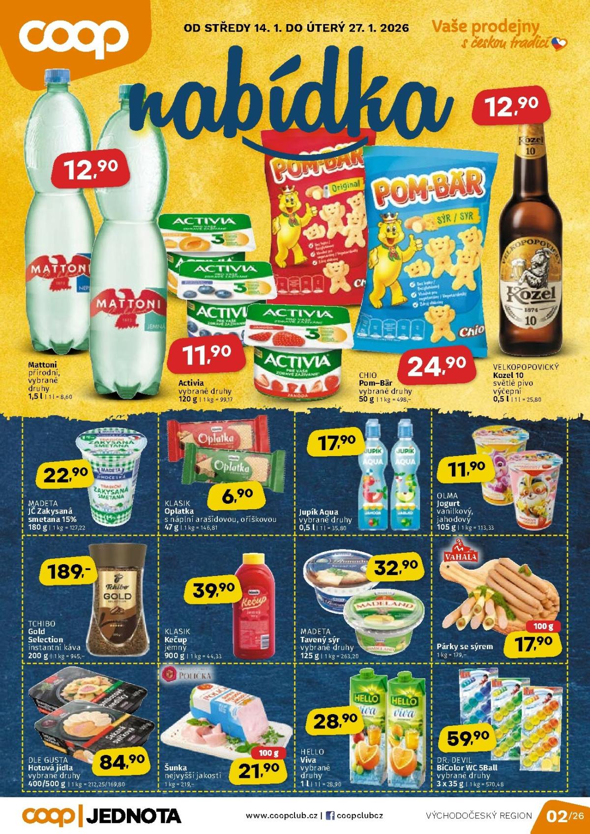 Aktuální leták Coop - Východní Čechy od 14.01. do 27.01.