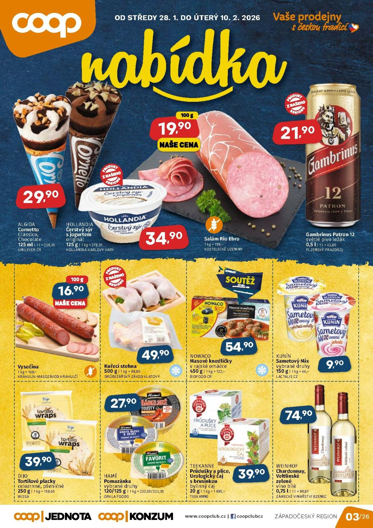 COOP - Západní Čechy leták platný od 28.01. do 10.02.