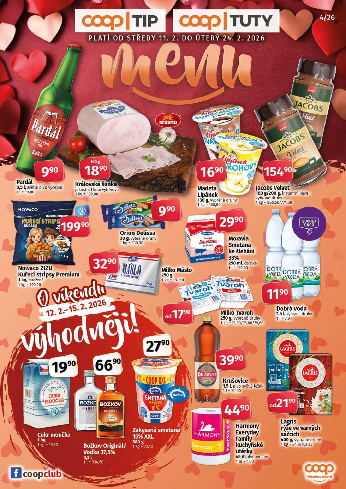 COOP - Tuty-Tip Menu leták platný od středy 11.02.2026 do úterý 24.02.2026