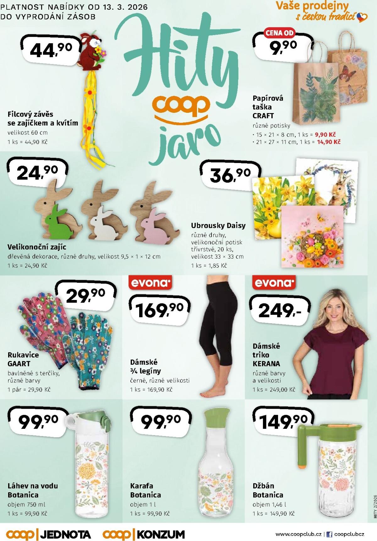 Coop - Hity jaro leták platný od pátku 13.03.2026 do čtvrtka 30.04.2026