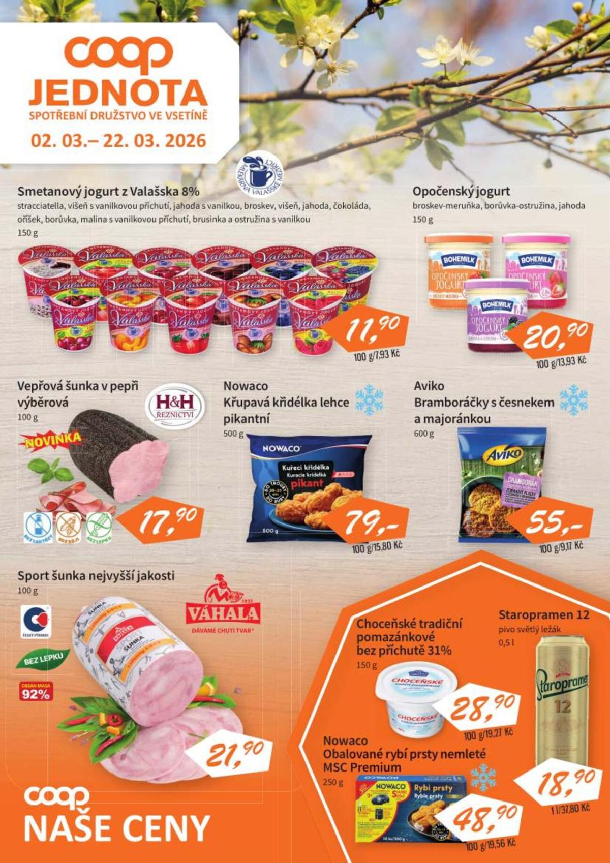 Coop Jednota leták platný od pondělí 02.03.2026 do neděle 22.03.2026