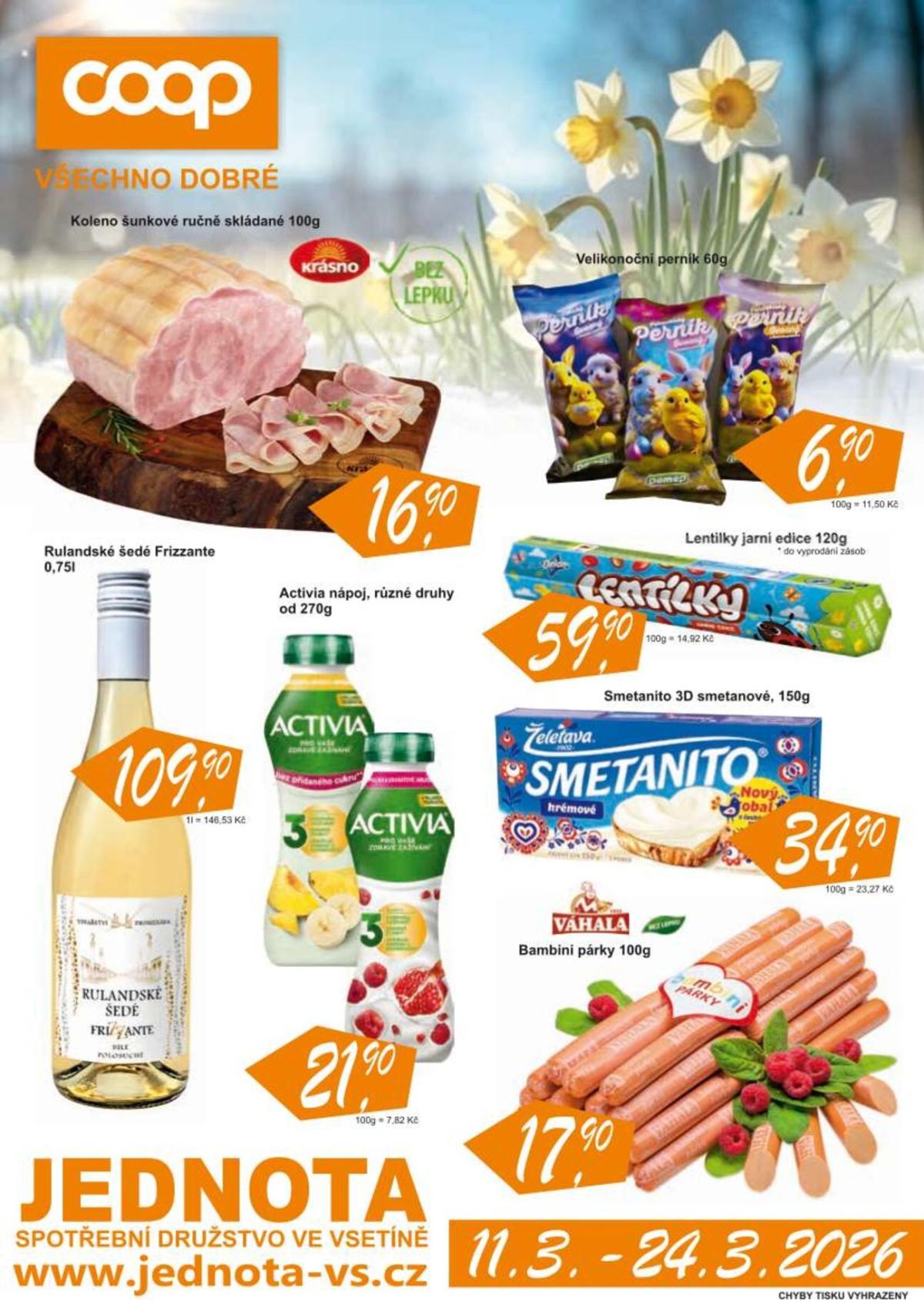 Coop Jednota - Všechno dobré leták platný od středy 11.03.2026 do úterý 24.03.2026