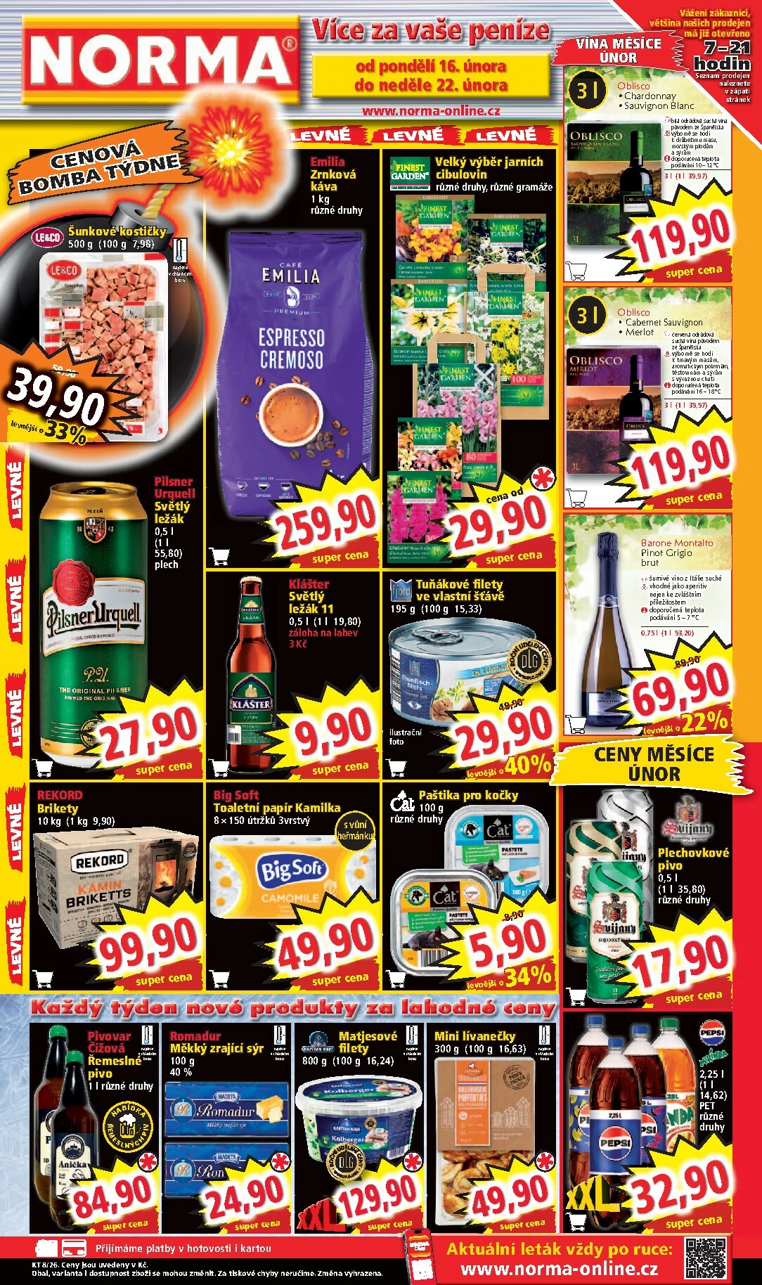 Norma leták platný od pondělí 16.02.2026 do neděle 22.02.2026