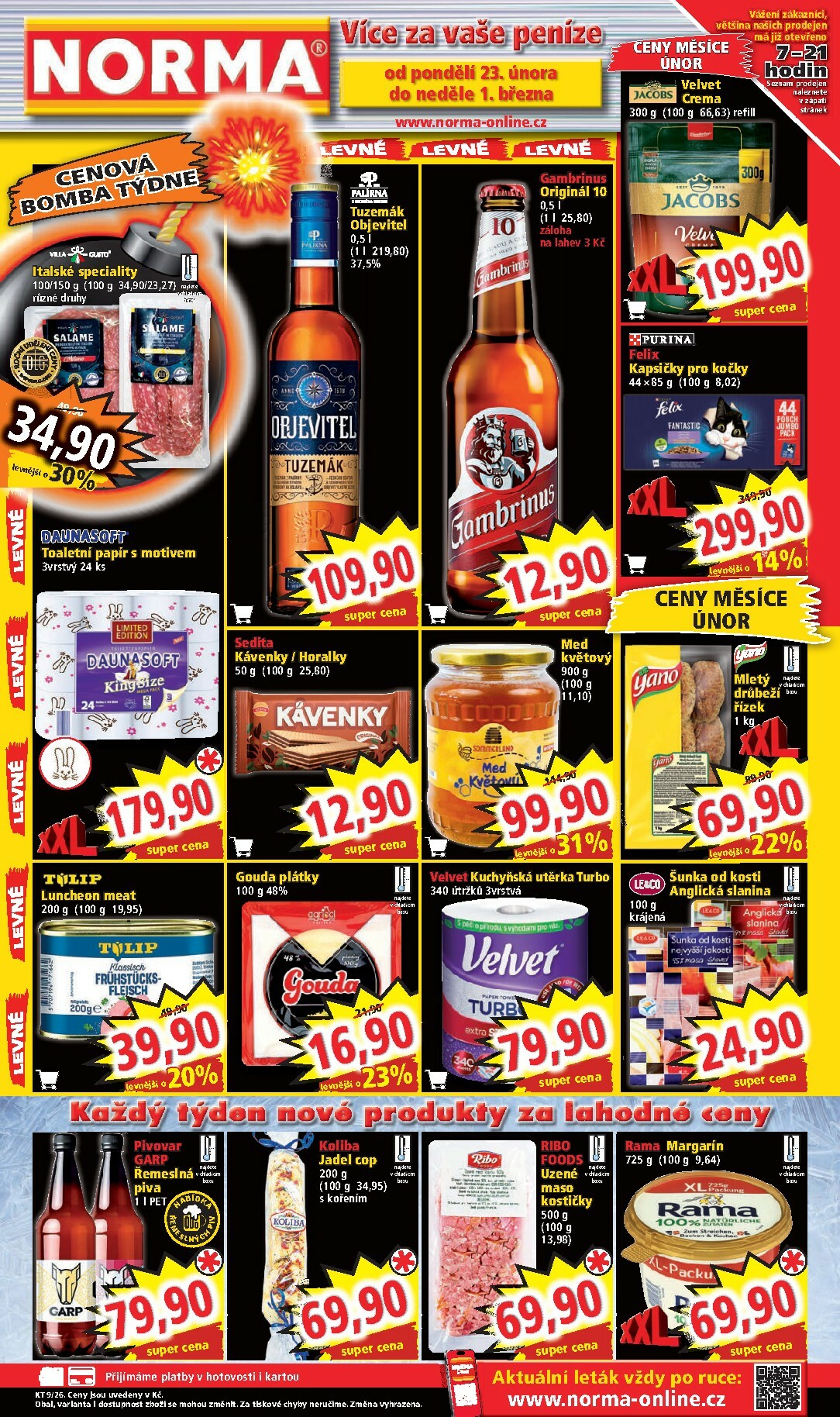 Norma leták platný od pondělí 23.02.2026 do neděle 01.03.2026