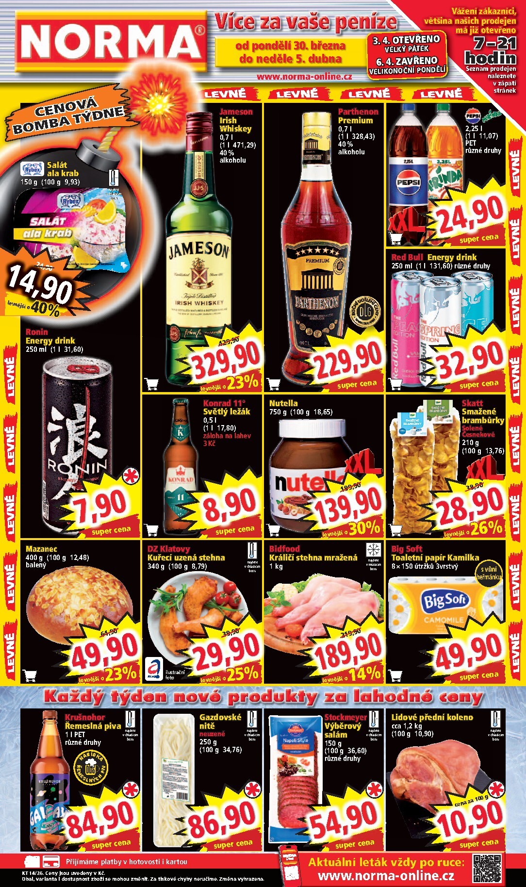 Norma leták platný od pondělí 30.03.2026 do neděle 05.04.2026