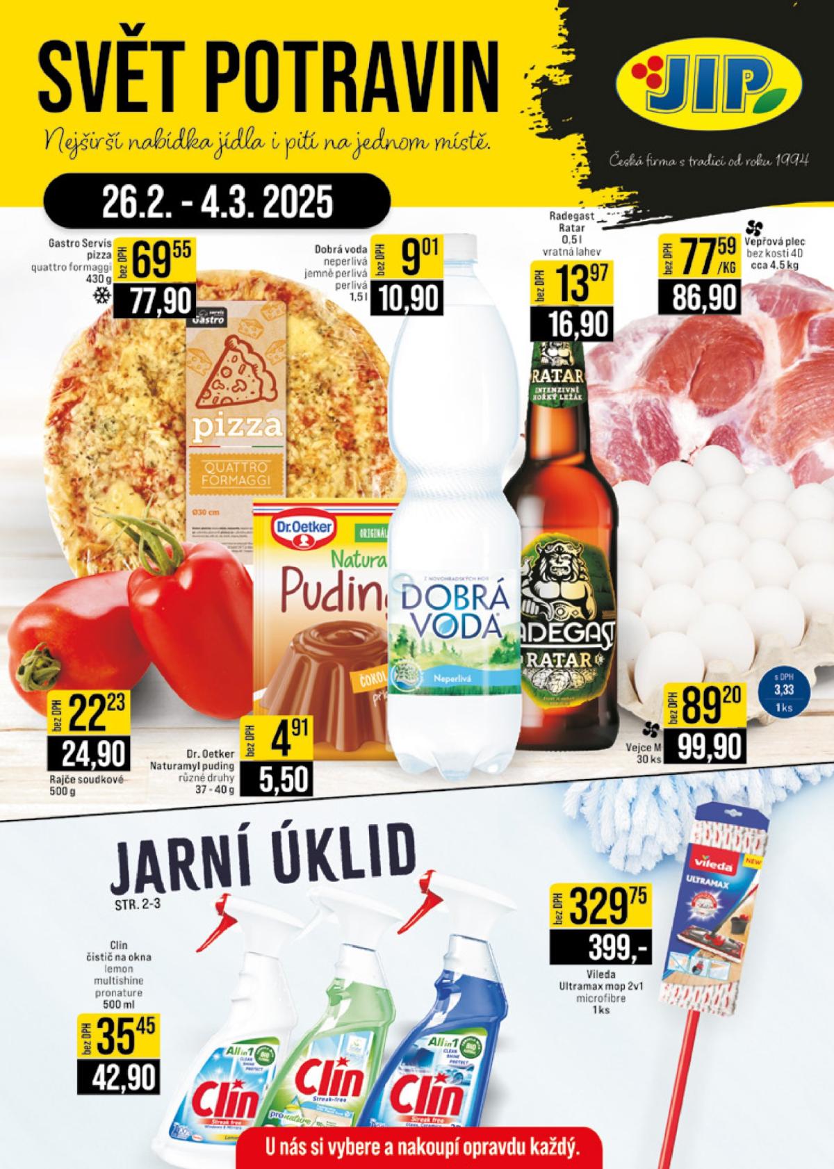 Leták JIP - Jilemnice, Pardubice - Staré Hradiště, Zlín, Olomouc, Karlovy Vary od 26.02. do 04.03.