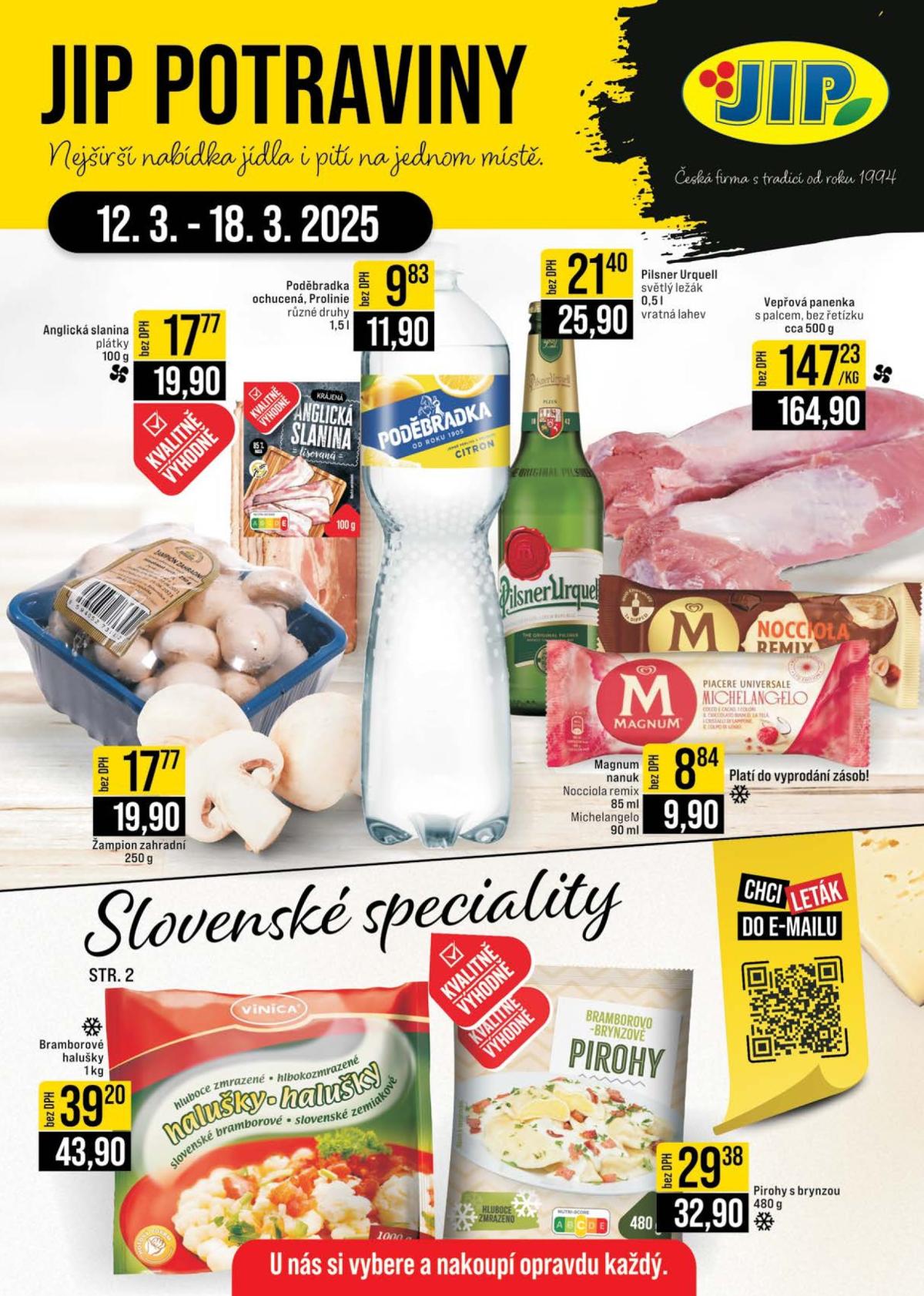 Leták JIP - České Budějovice, Most, Svoboda nad Úpou, Náchod, Sušice od 12.03. do 18.03.