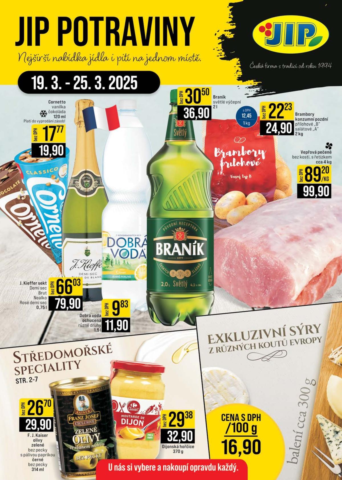 Leták JIP - České Budějovice, Most, Svoboda nad Úpou, Náchod, Sušice od 19.03. do 25.03.