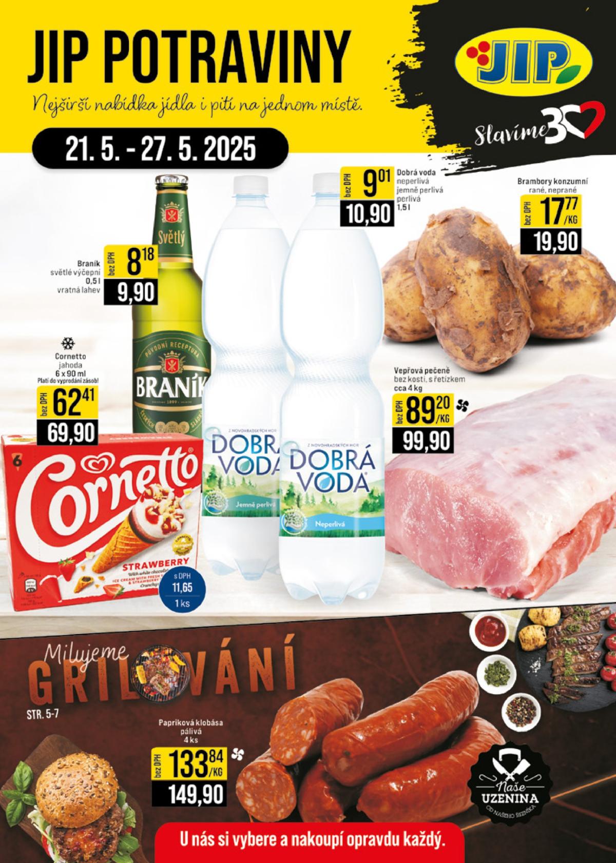 Leták JIP - České Budějovice, Most, Svoboda nad Úpou, Náchod, Sušice od 21.05. do 27.05.