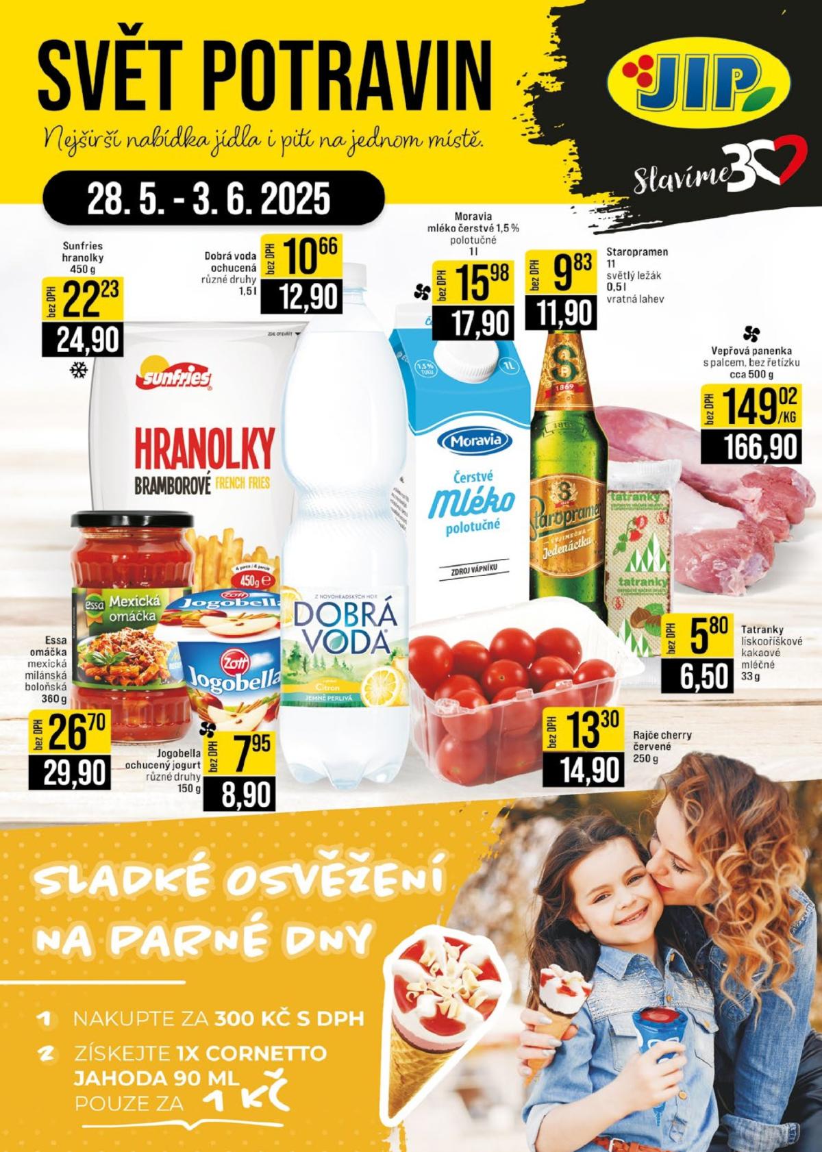 Leták JIP - Jilemnice, Pardubice - Staré Hradiště, Zlín, Olomouc, Karlovy Vary, Polička od 28.05. do 03.06.