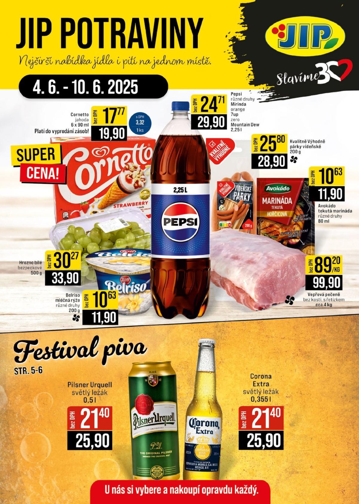 Leták JIP - České Budějovice, Most, Svoboda nad Úpou, Náchod, Sušice od 04.06. do 10.06.