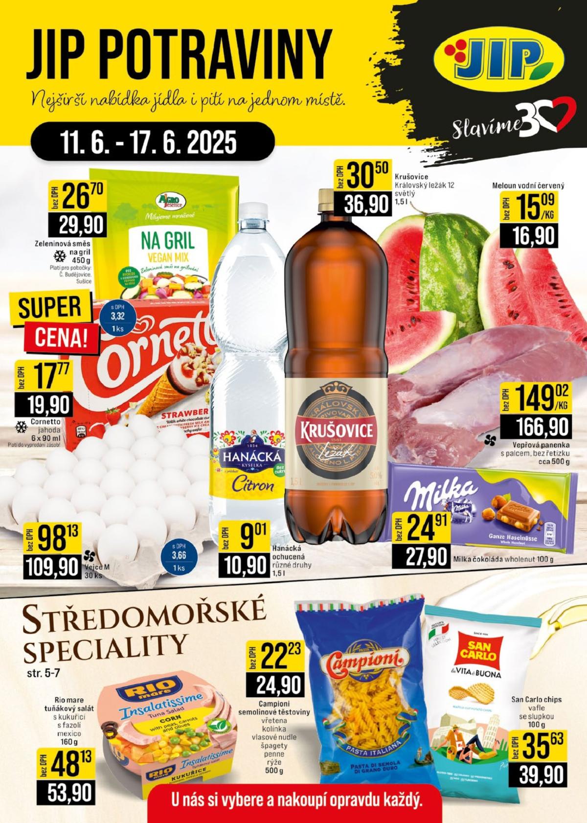 Leták JIP - České Budějovice, Most, Svoboda nad Úpou, Náchod, Sušice od 11.06. do 17.06.