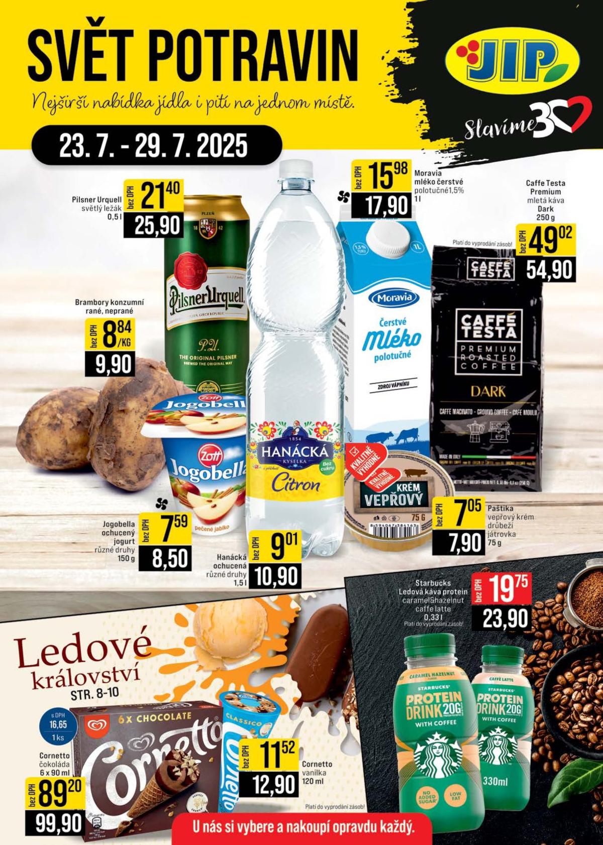 Leták JIP - Jilemnice, Pardubice - Staré Hradiště, Zlín, Olomouc, Karlovy Vary, Polička od 23.07. do 29.07.