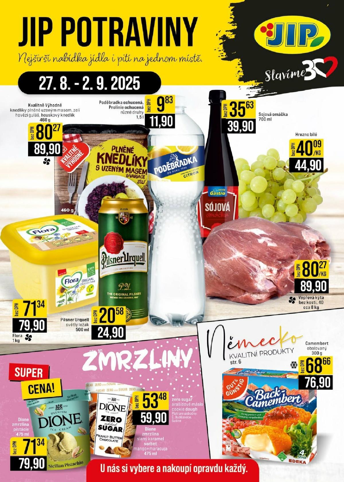 Leták JIP - České Budějovice, Most, Svoboda nad Úpou, Náchod od 27.08. do 02.09.