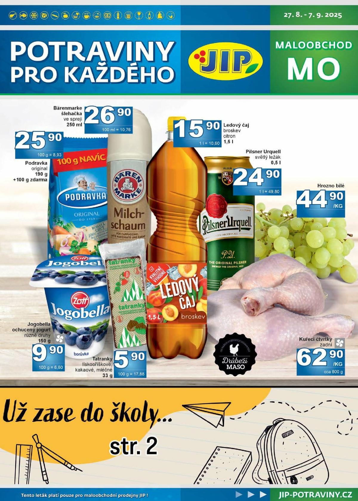 Leták JIP - Maloobchod od 27.08. do 07.09.
