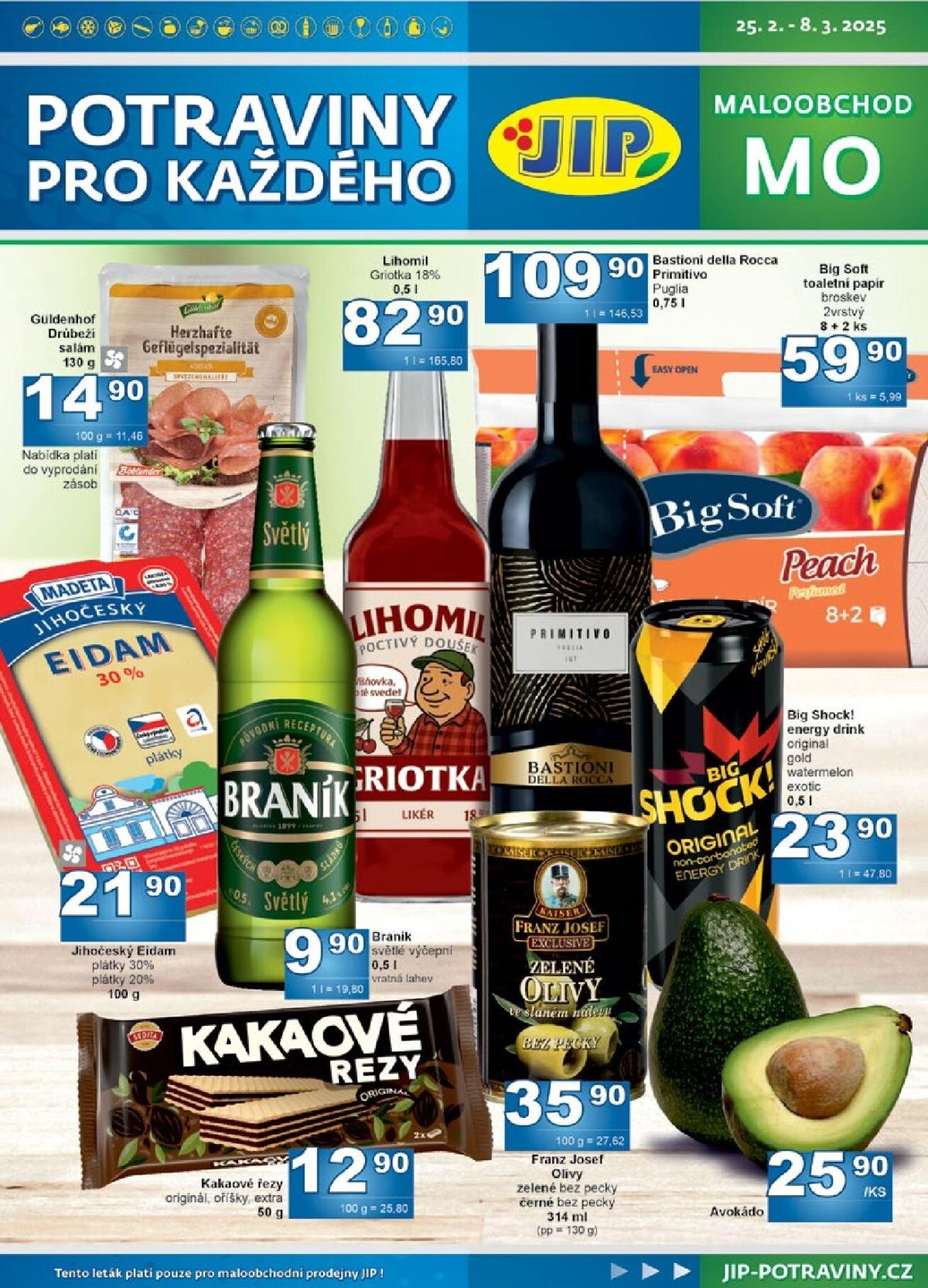 JIP - Maloobchod leták platný od středy 25.02.2026 do neděle 08.03.2026
