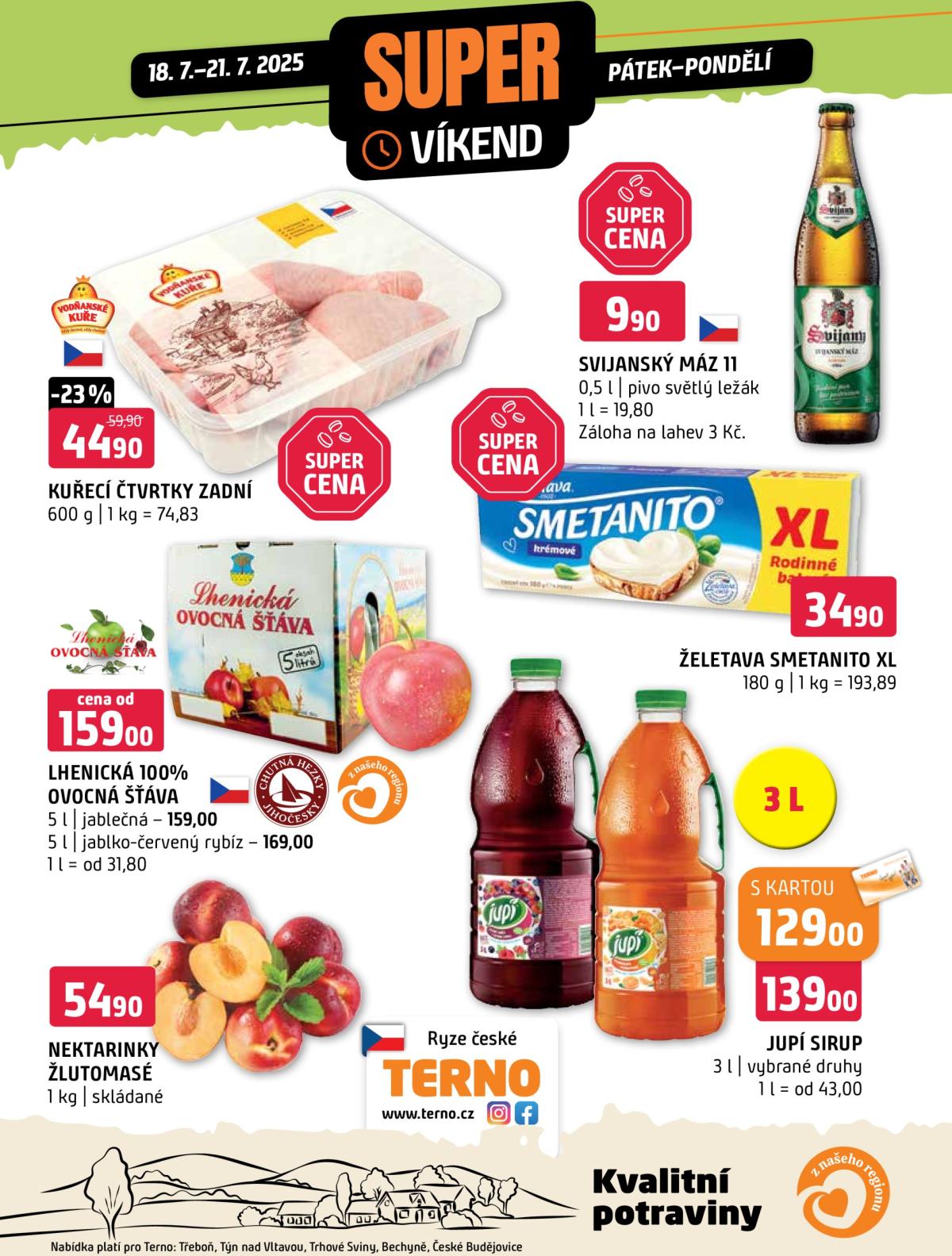 Leták Terno - Super víkend od 18.07. do 21.07.
