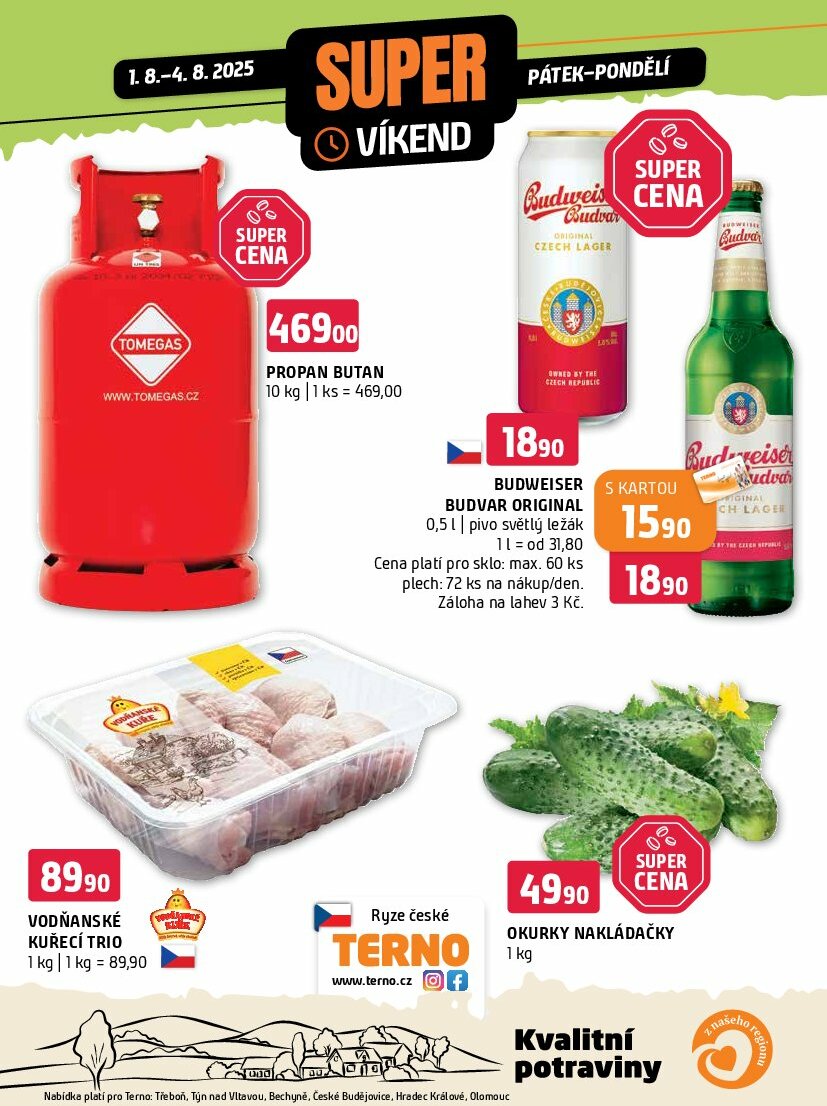 Leták Terno - Super víkend od 01.08. do 04.08.