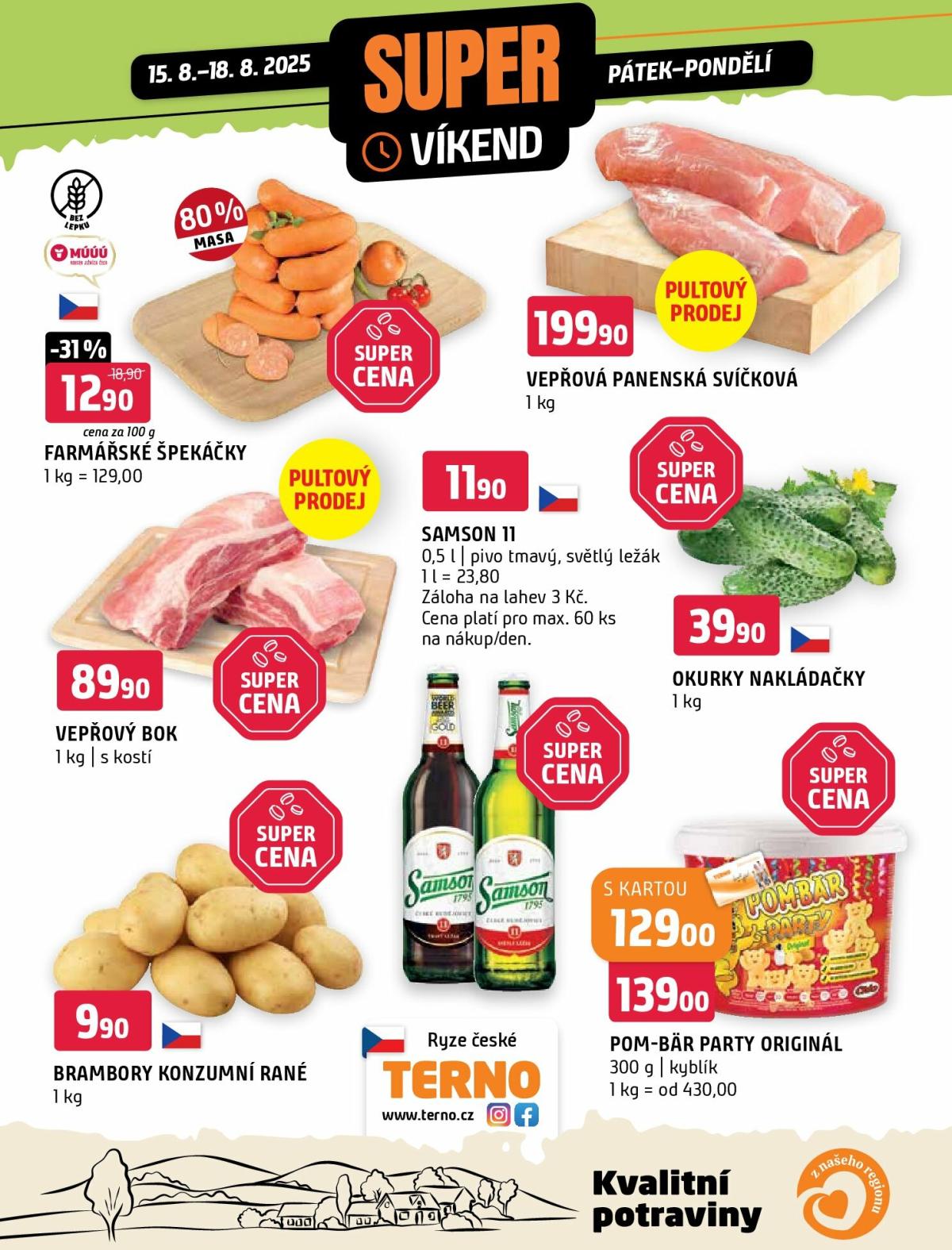 Leták Terno - Super víkend od 15.08. do 18.08.