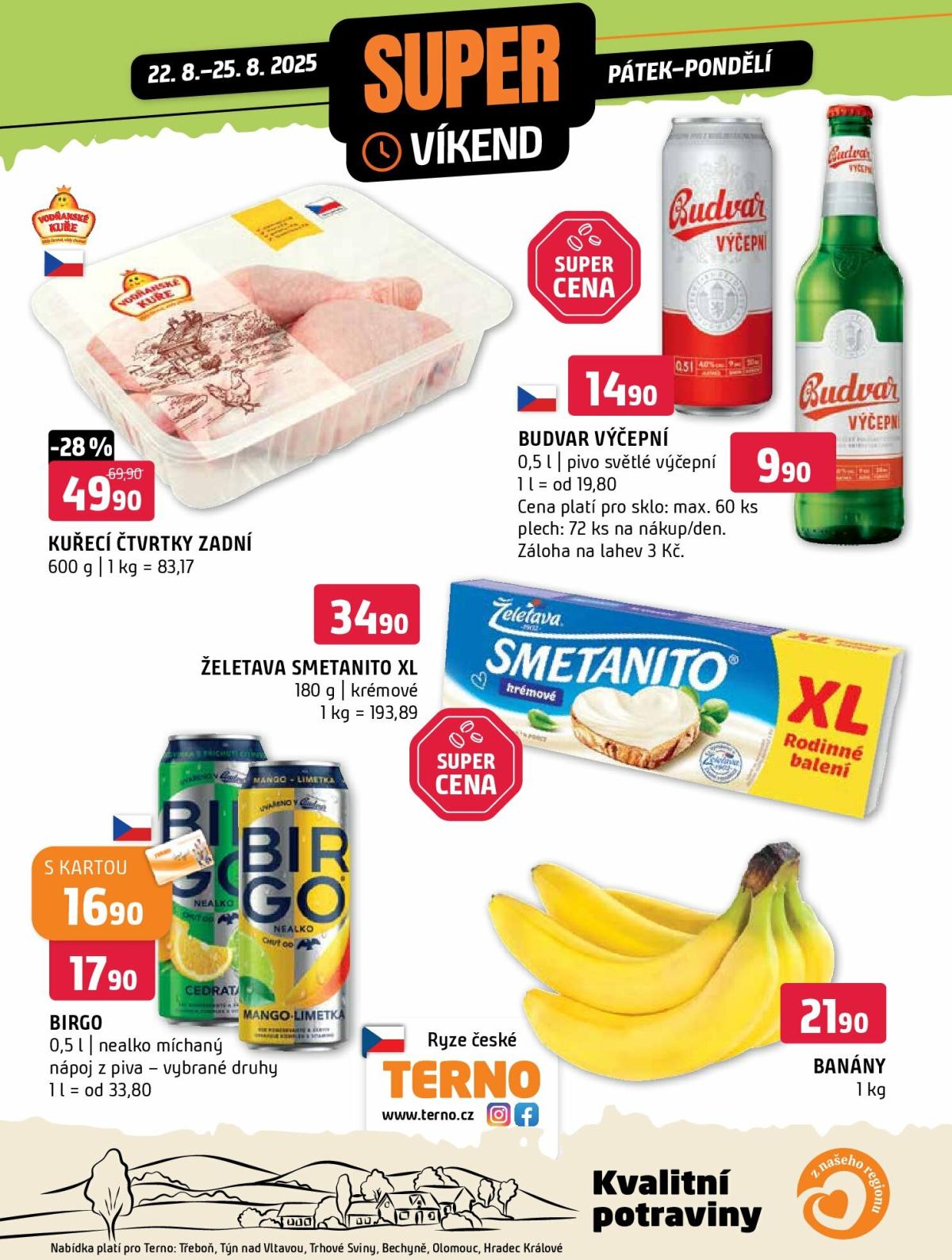 Leták Terno - Super víkend od 22.08. do 25.08.