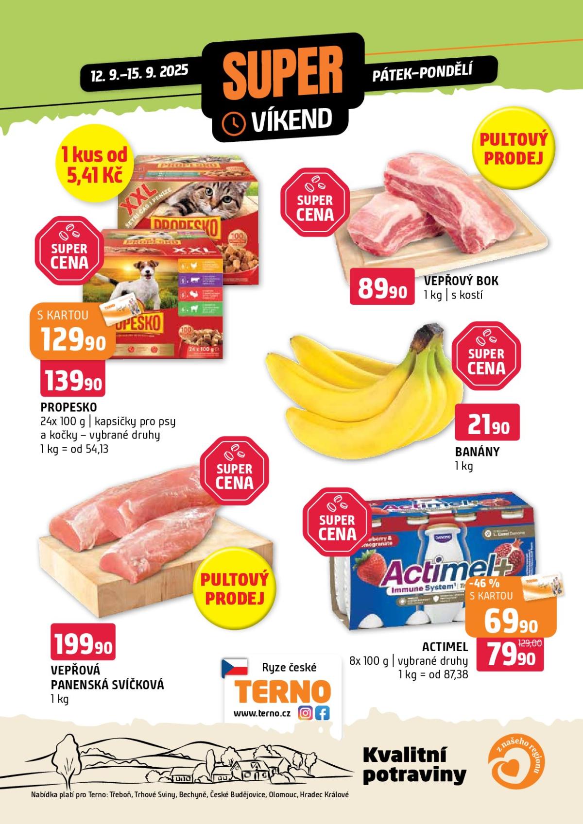 Leták Terno - Super víkend od 12.09. do 15.09.