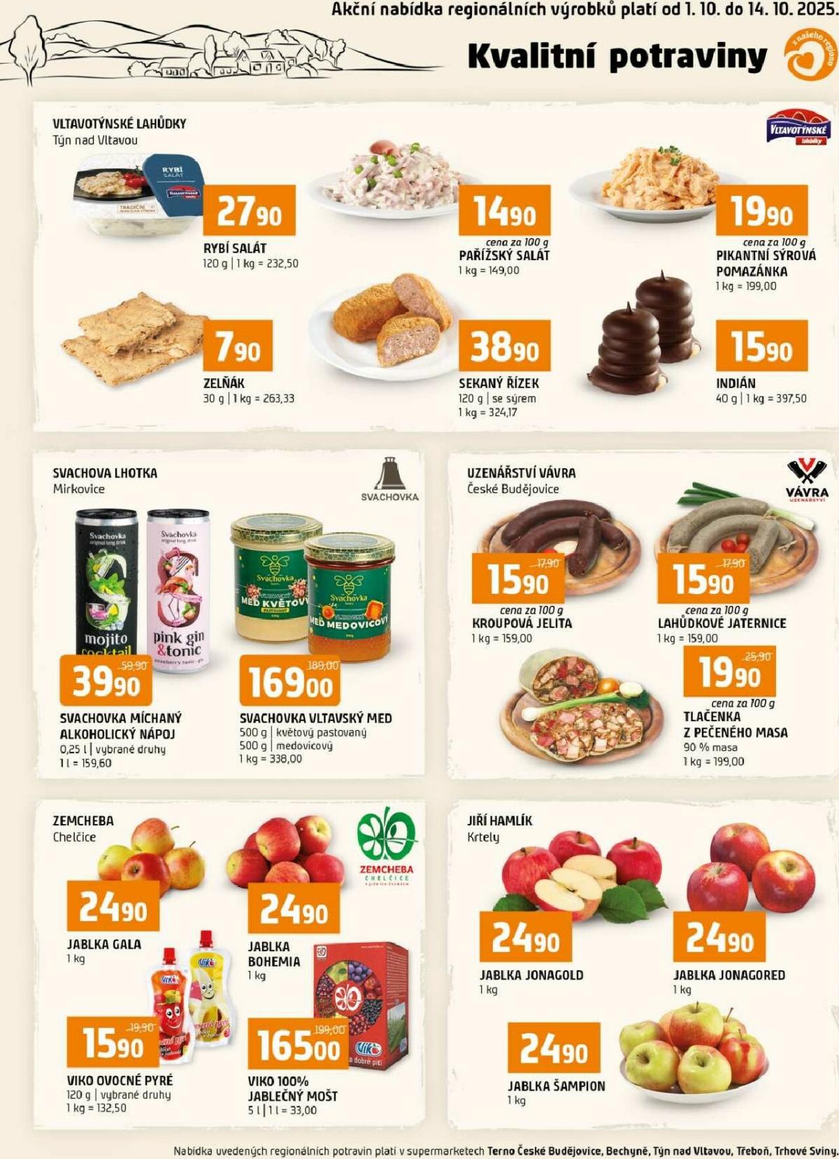 Leták Terno - Kvalitní potraviny od 01.10. do 14.10.