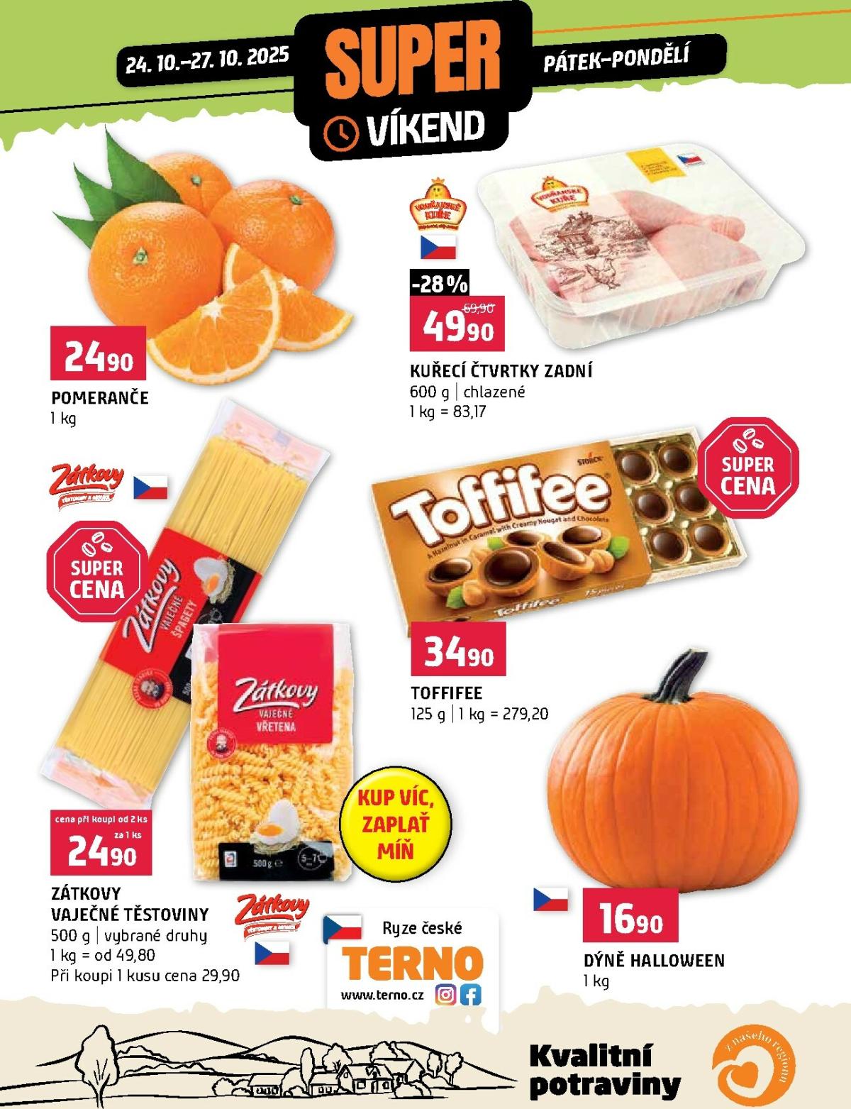 Aktuální leták Terno - Super víkend od 24.10. do 27.10.