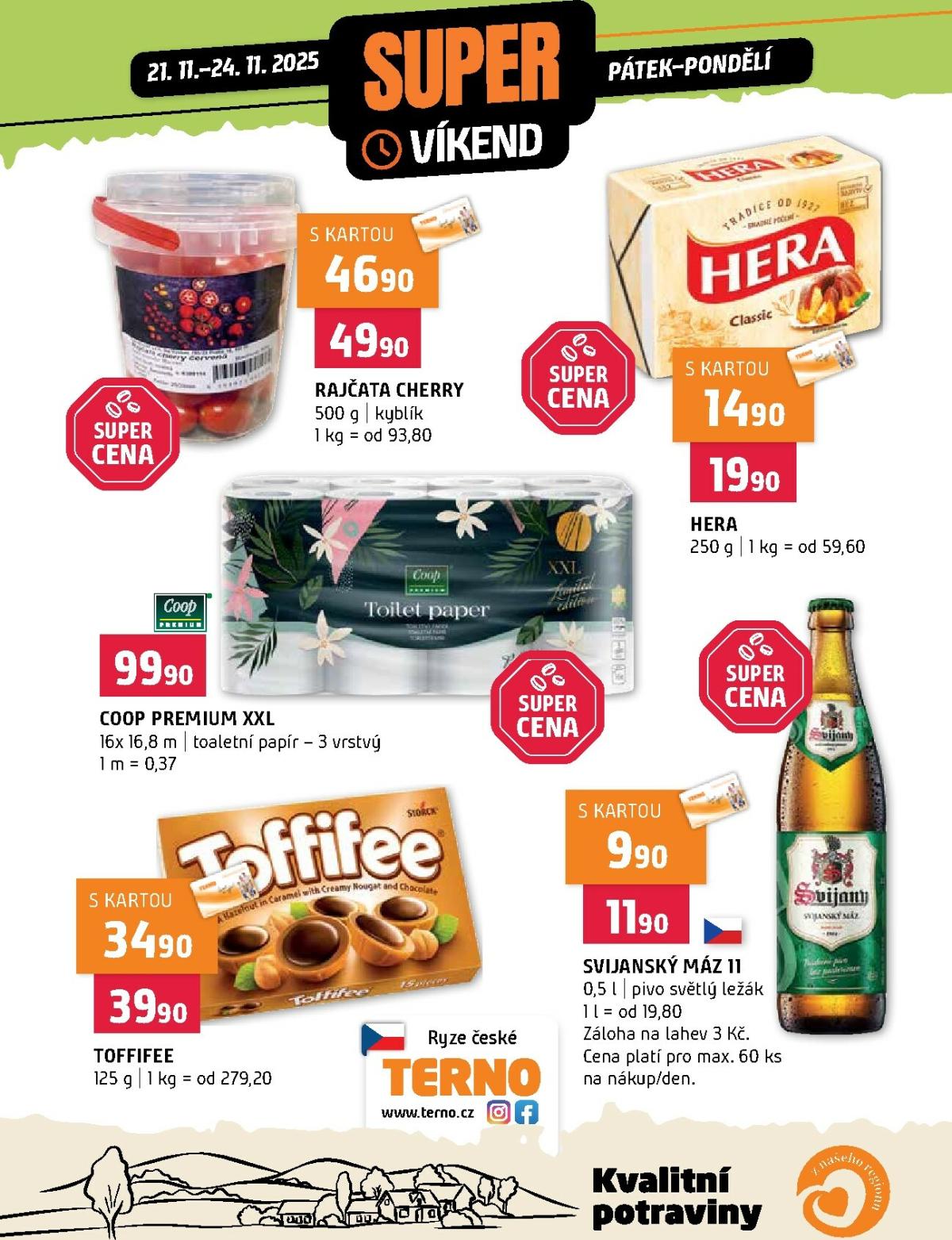 Aktuální leták Terno - Super víkend od 21.11. do 24.11.