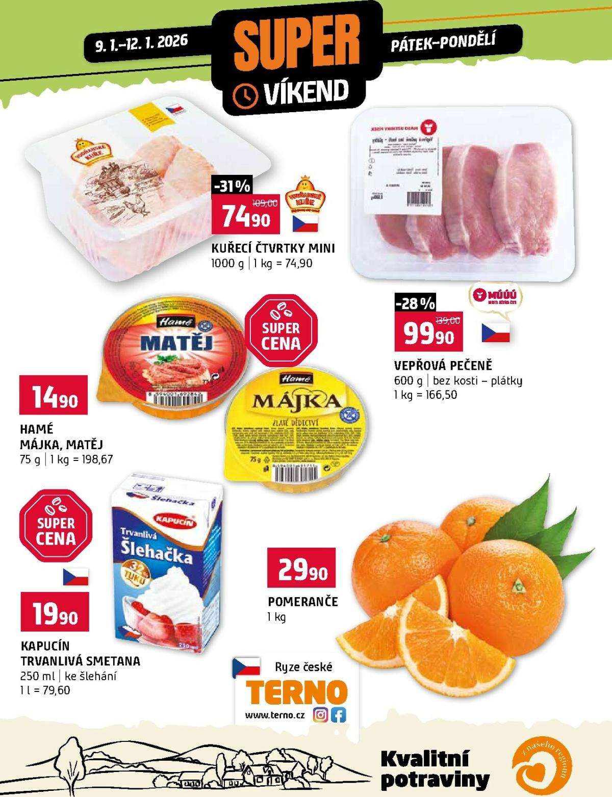 Aktuální leták Terno - Super víkend od 09.01. do 12.01.